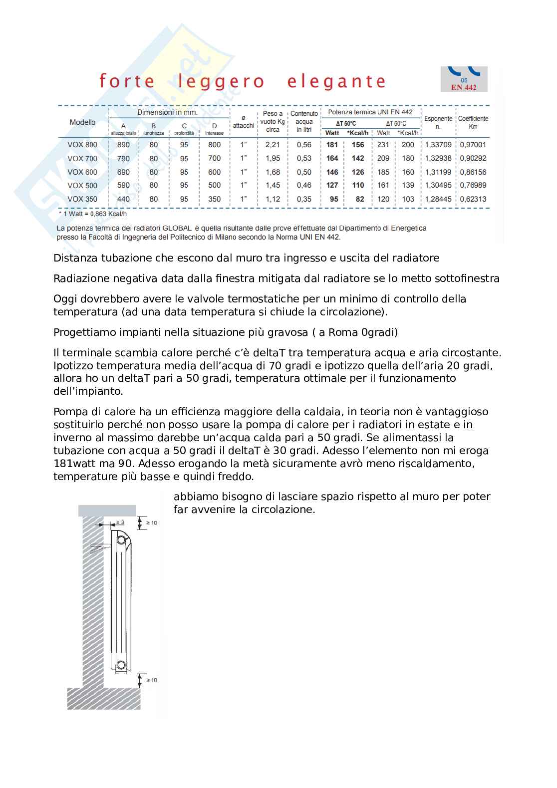 Esercitazione dimensionamento impianto di riscaldamento Pag. 2