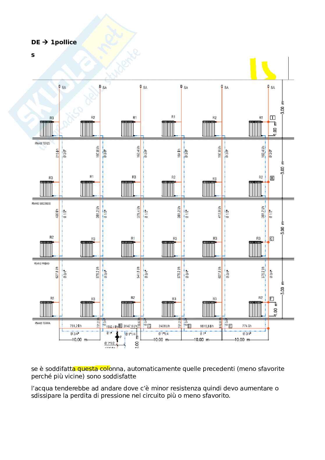Esercitazione dimensionamento impianto di riscaldamento Pag. 6