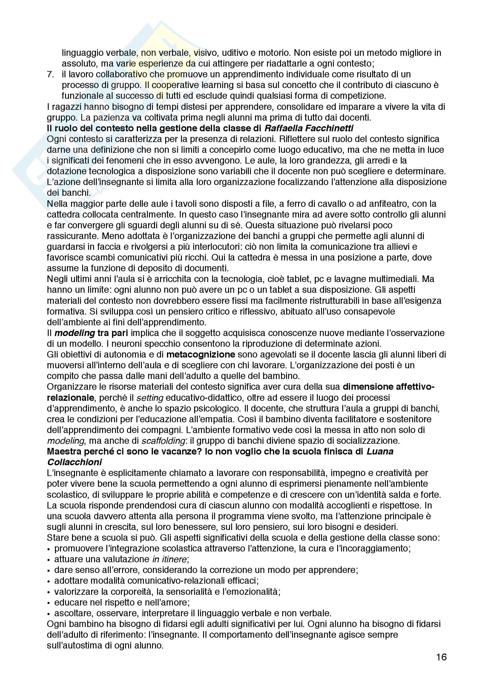 Riassunto esame pedagogia generale, prof. Vanna Boffo, Paolo Federighi, libro consigliato "Primaria oggi - Complessità e professionalità docente", Vanna Boffo, Paolo Federighi Pag. 16