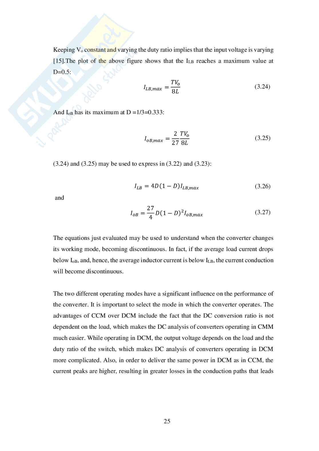 Progettazione e analisi di un convertitore DC/DC Boost per sistemi fotovoltaici Pag. 36