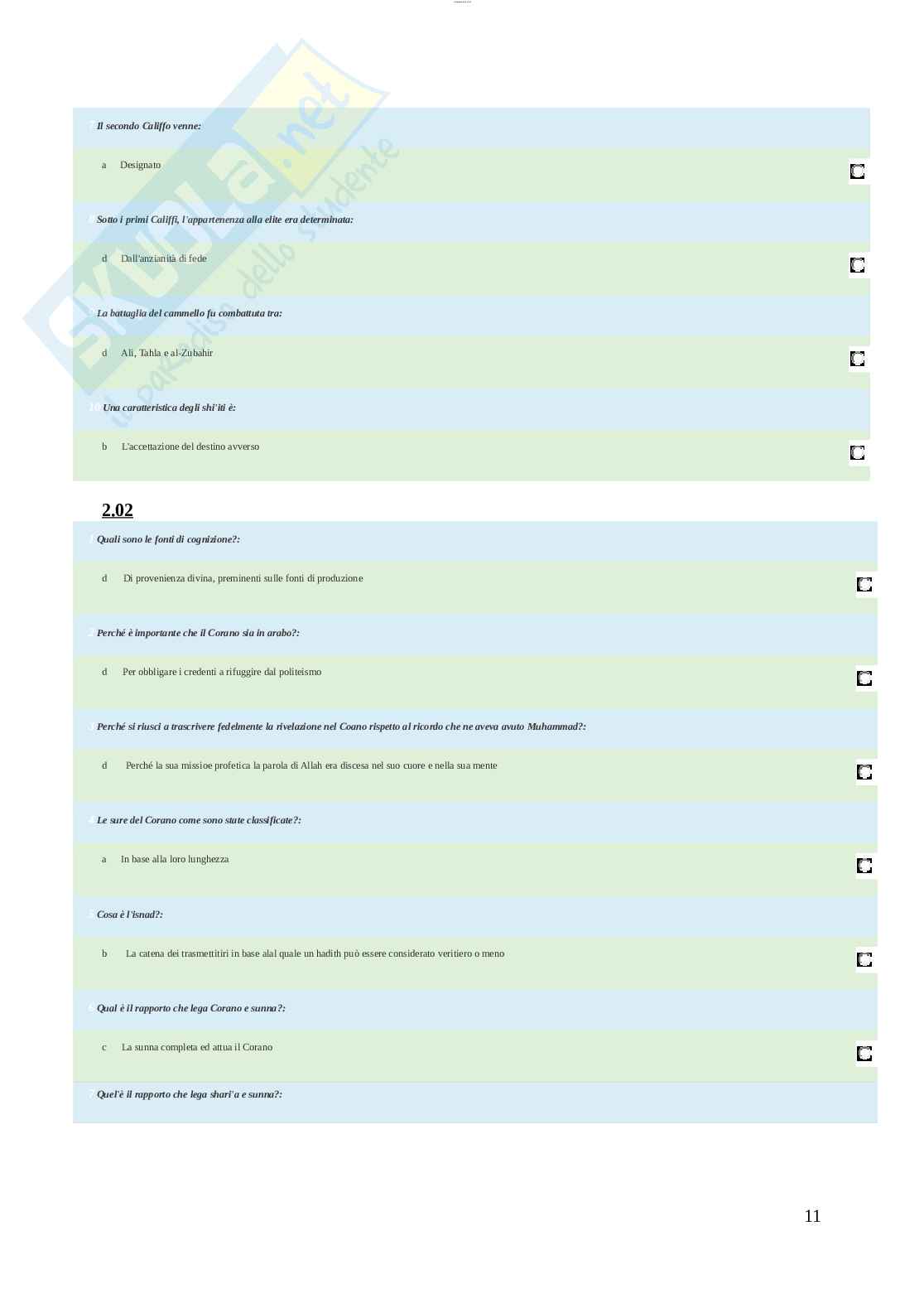 Paniere esame Diritto ecclesiastico Pag. 11