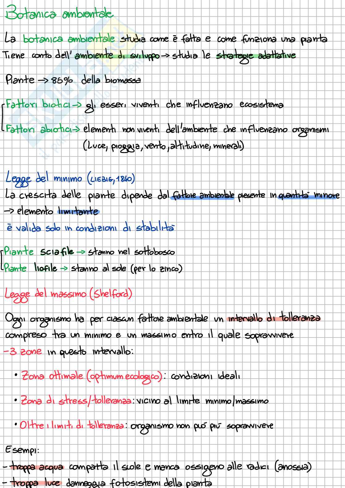 Appunti lezione Botanica ambientale  Pag. 1