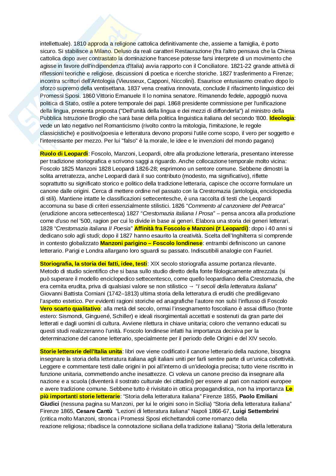 Appunti e schemi generali di Letteratura italiana  Pag. 16