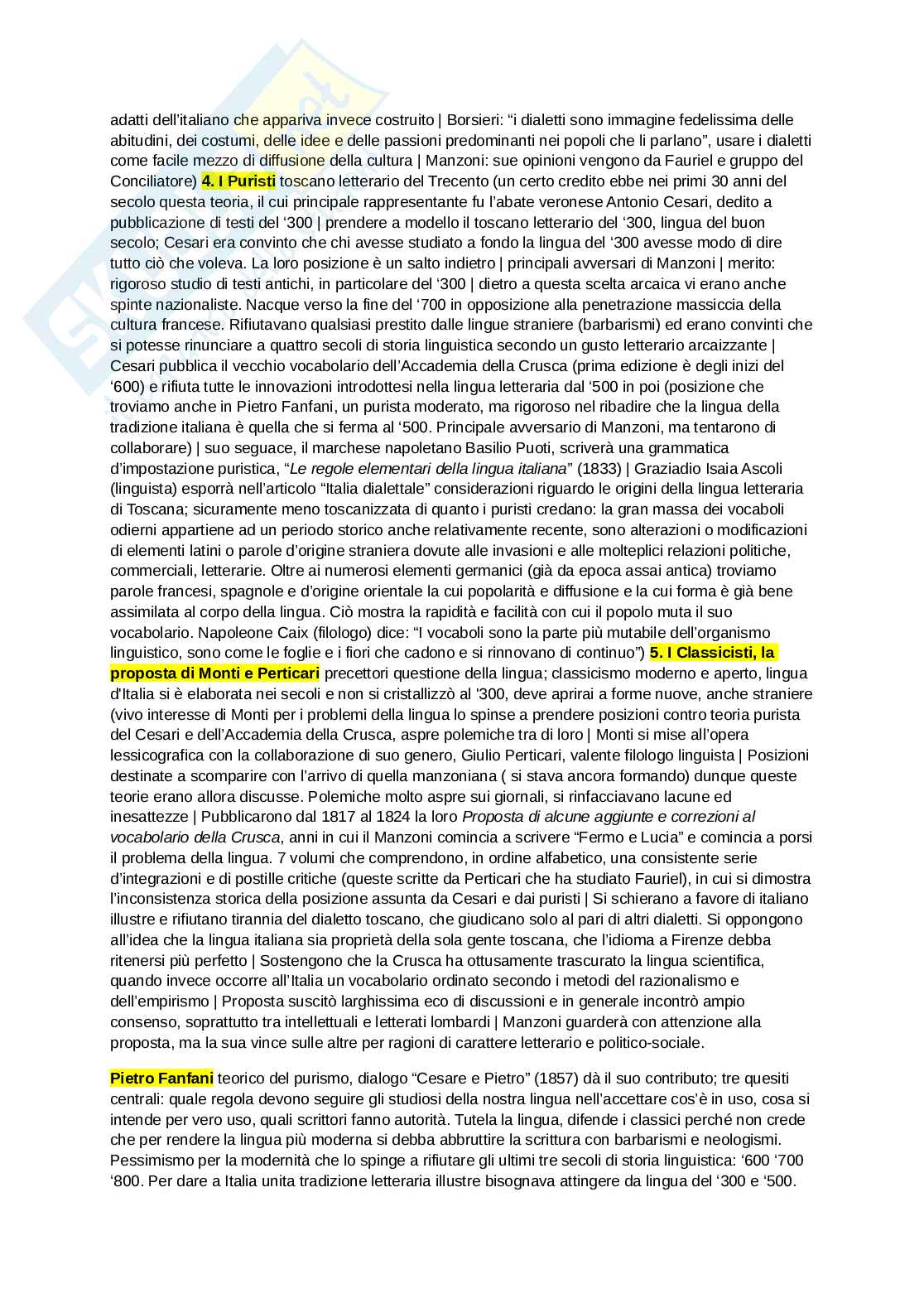 Appunti e schemi generali di Letteratura italiana  Pag. 21