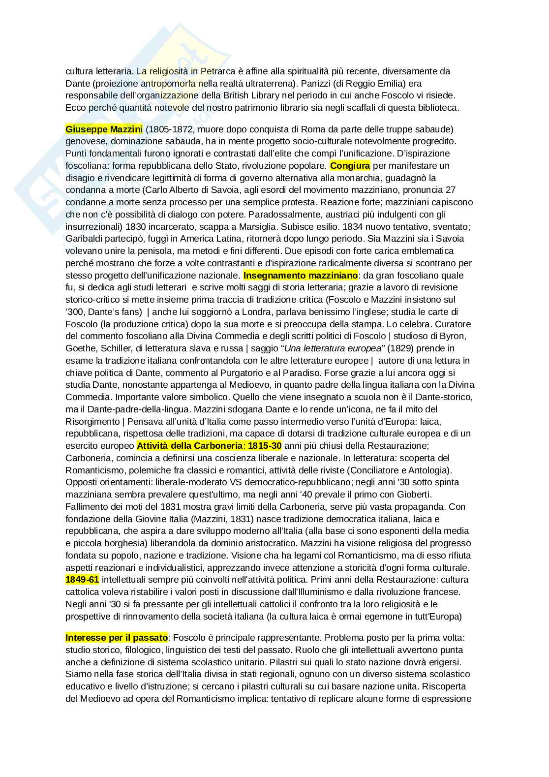 Appunti e schemi generali di Letteratura italiana  Pag. 6