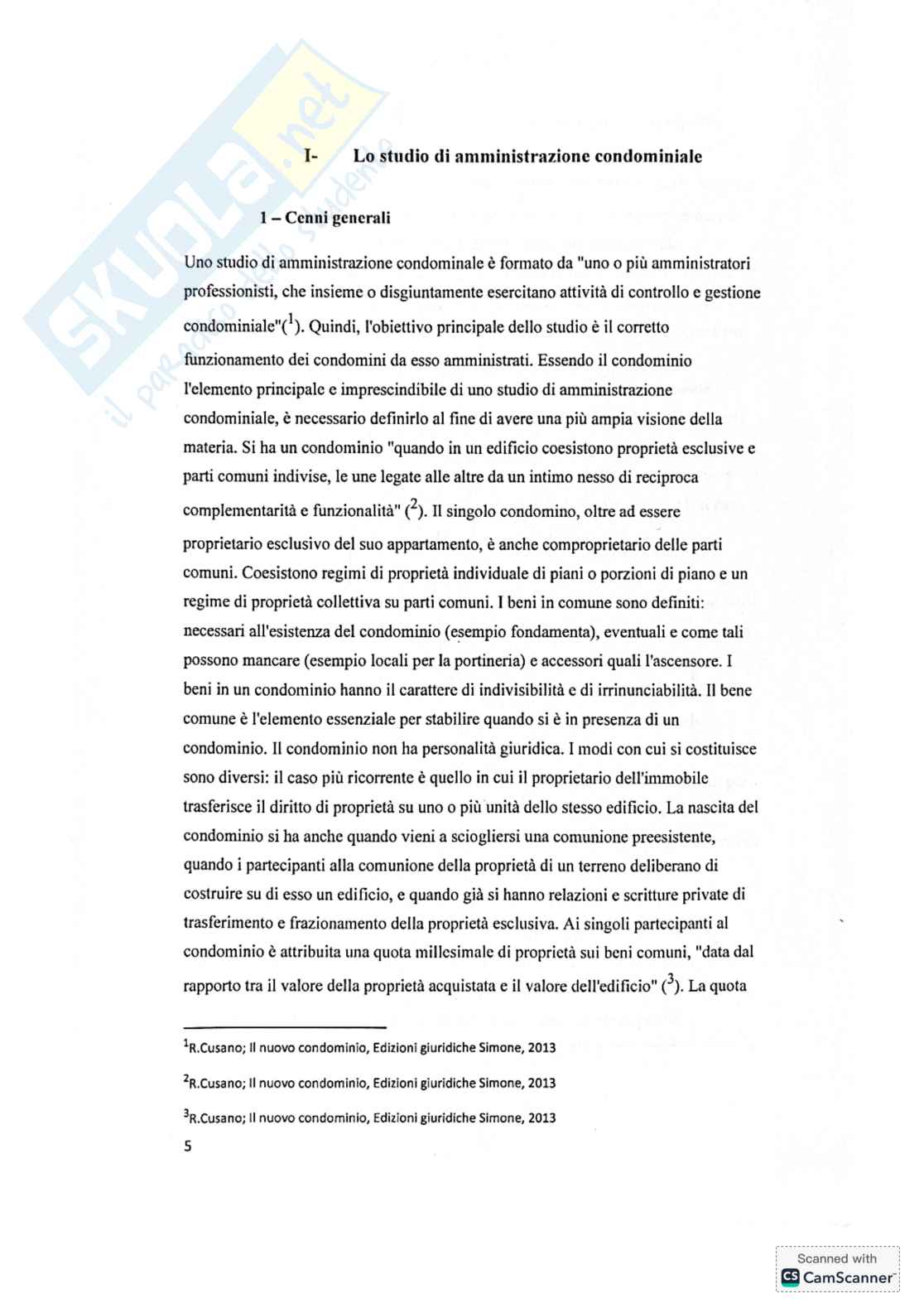Riassunto esame Sistemi informativi di controllo, Prof. Mancini Daniela, libro consigliato Il nuovo condominio, Cusano Pag. 1