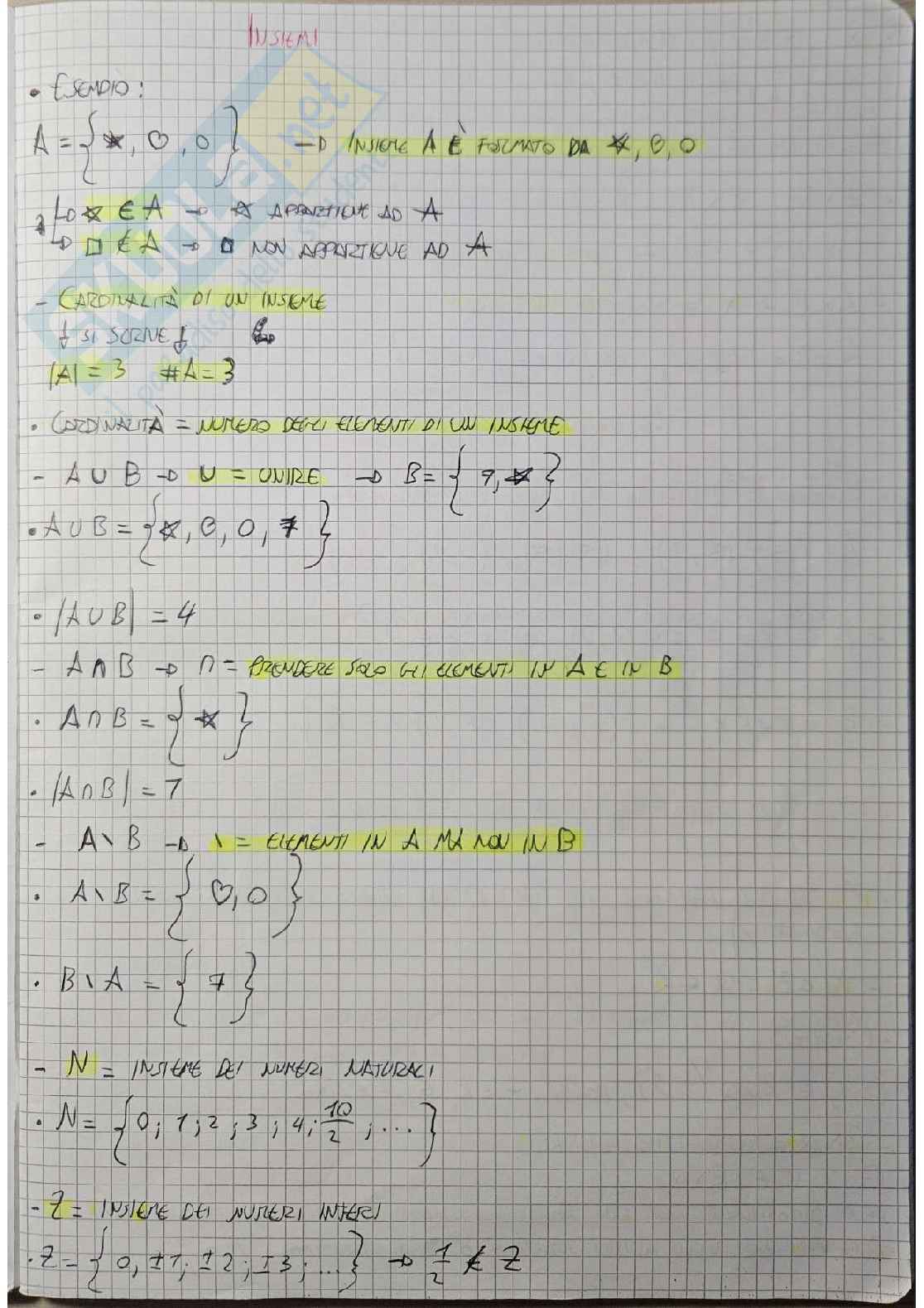Appunti di Geometria e algebra lineare: insiemi, osservazioni sul concetto di funzione, nozioni generali di geometria e rette in qualunque dimensione Pag. 1
