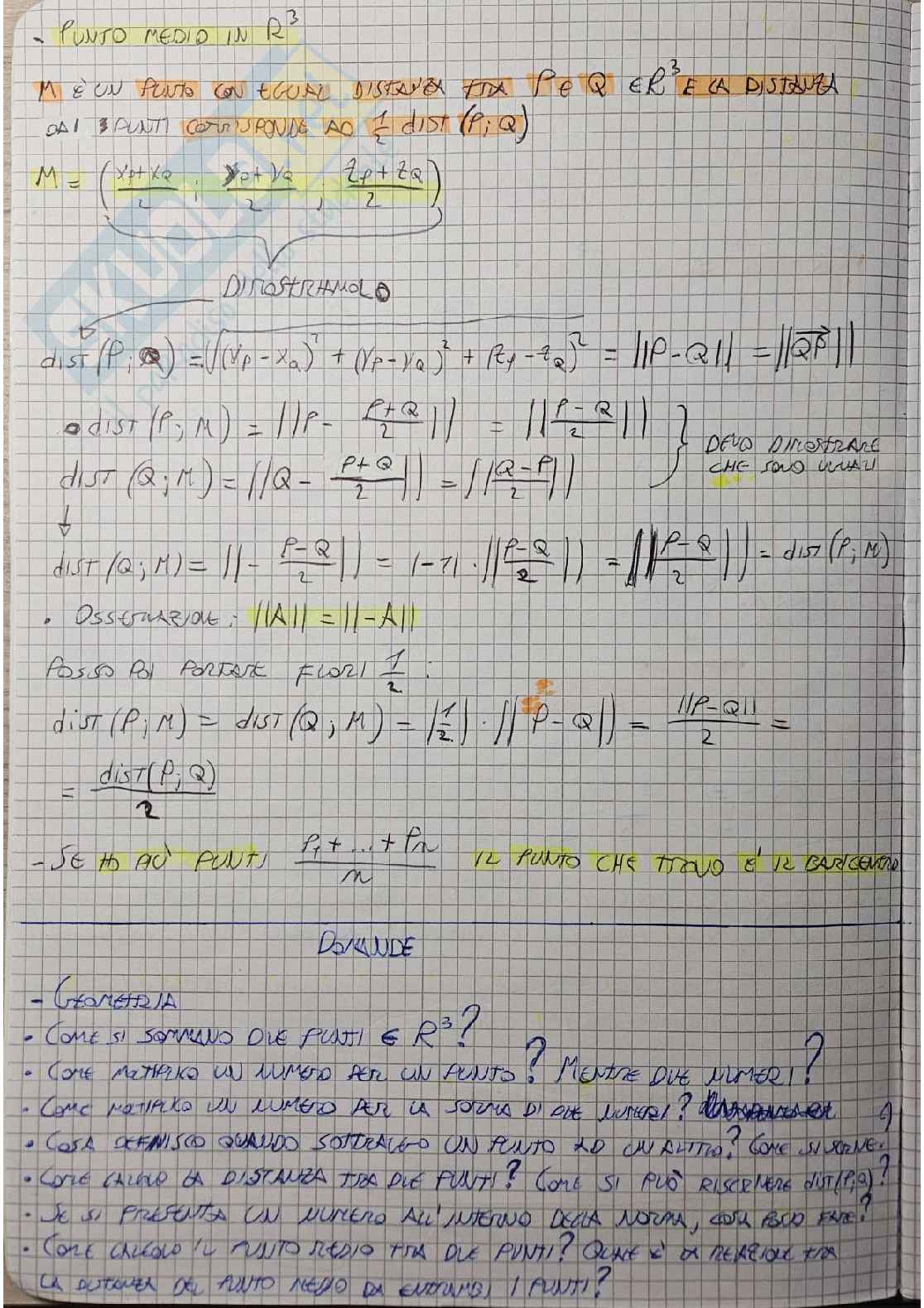 Appunti di Geometria e algebra lineare: insiemi, osservazioni sul concetto di funzione, nozioni generali di geometria e rette in qualunque dimensione Pag. 6