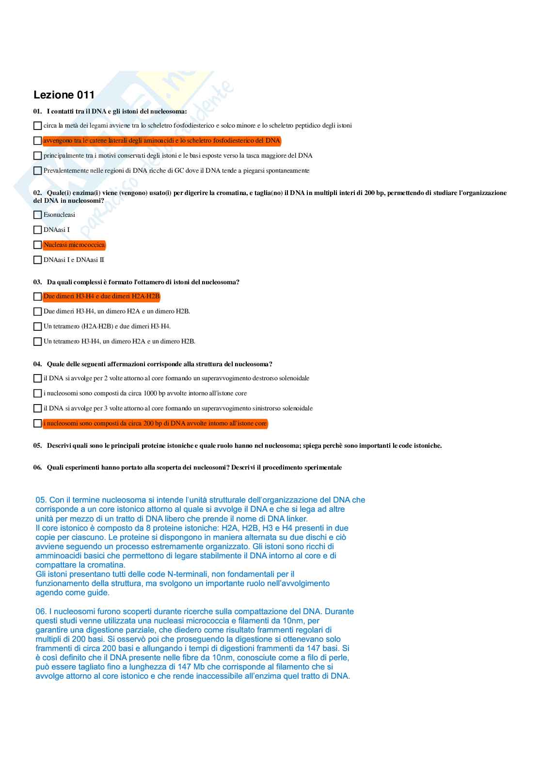 Paniere di Biologia molecolare con multiple + aperte, 2026 Pag. 16