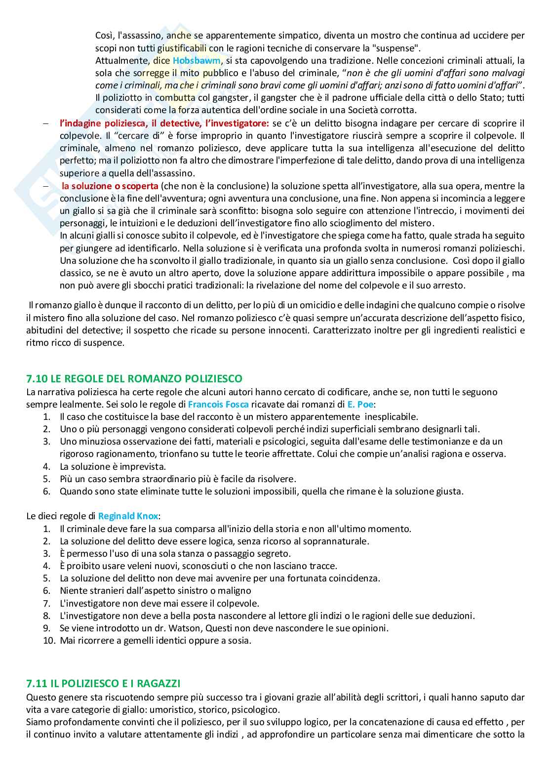Riassunto esame letteratura per l'infanzia, Prof. Marini  e Domande Letteratura per l’infanzia. Pag. 31