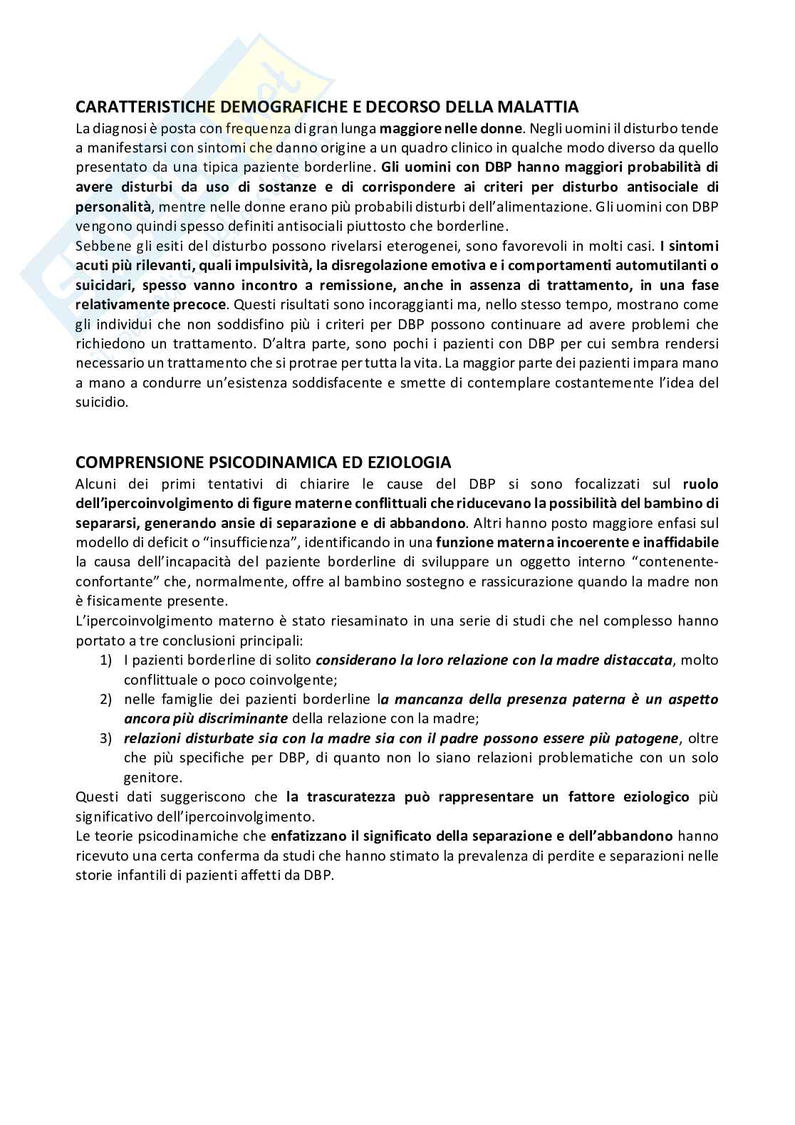 Riassunto esame Psicologia, libro consigliato "Psichiatria psicodinamica" (Glen O. Gabbard) Pag. 56