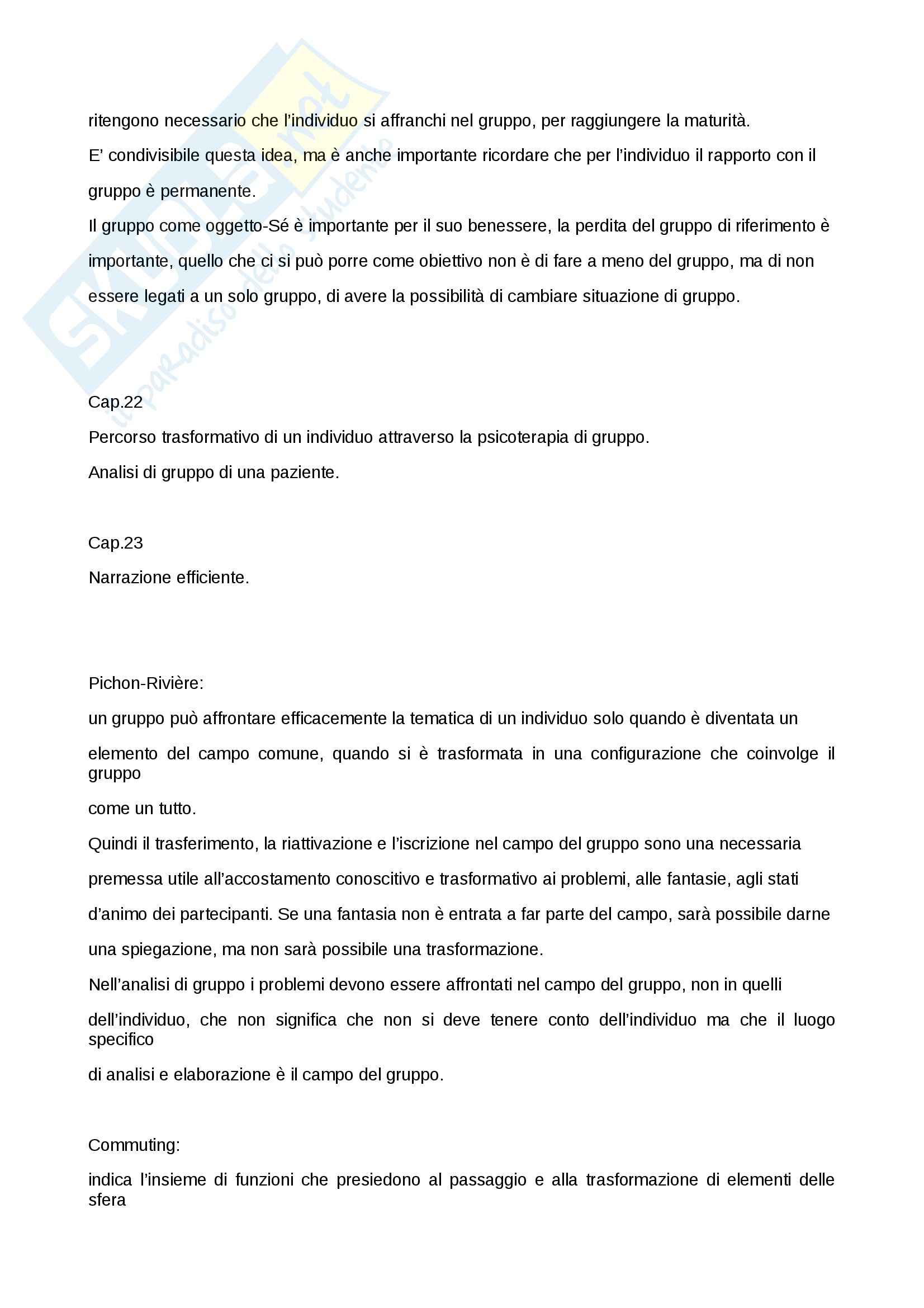 Riassunto esame Teorie e modelli della consulenza socio pedagogica, prof. Ulivieri, libro consigliato Gruppo, Neri Pag. 56