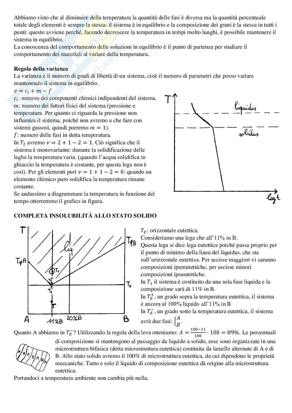 Metallurgia e materiali non metallici - Riassunto completo sui diagrammi di stato Pag. 2