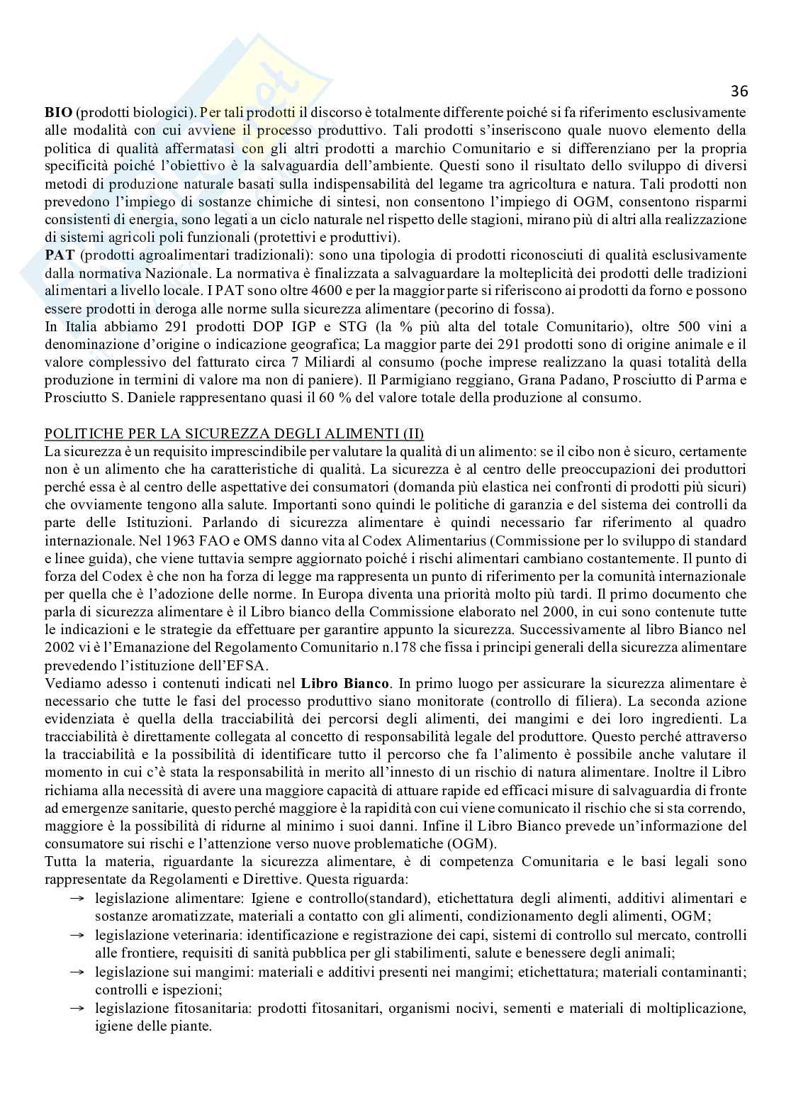 Economia agroalimentare Pag. 36
