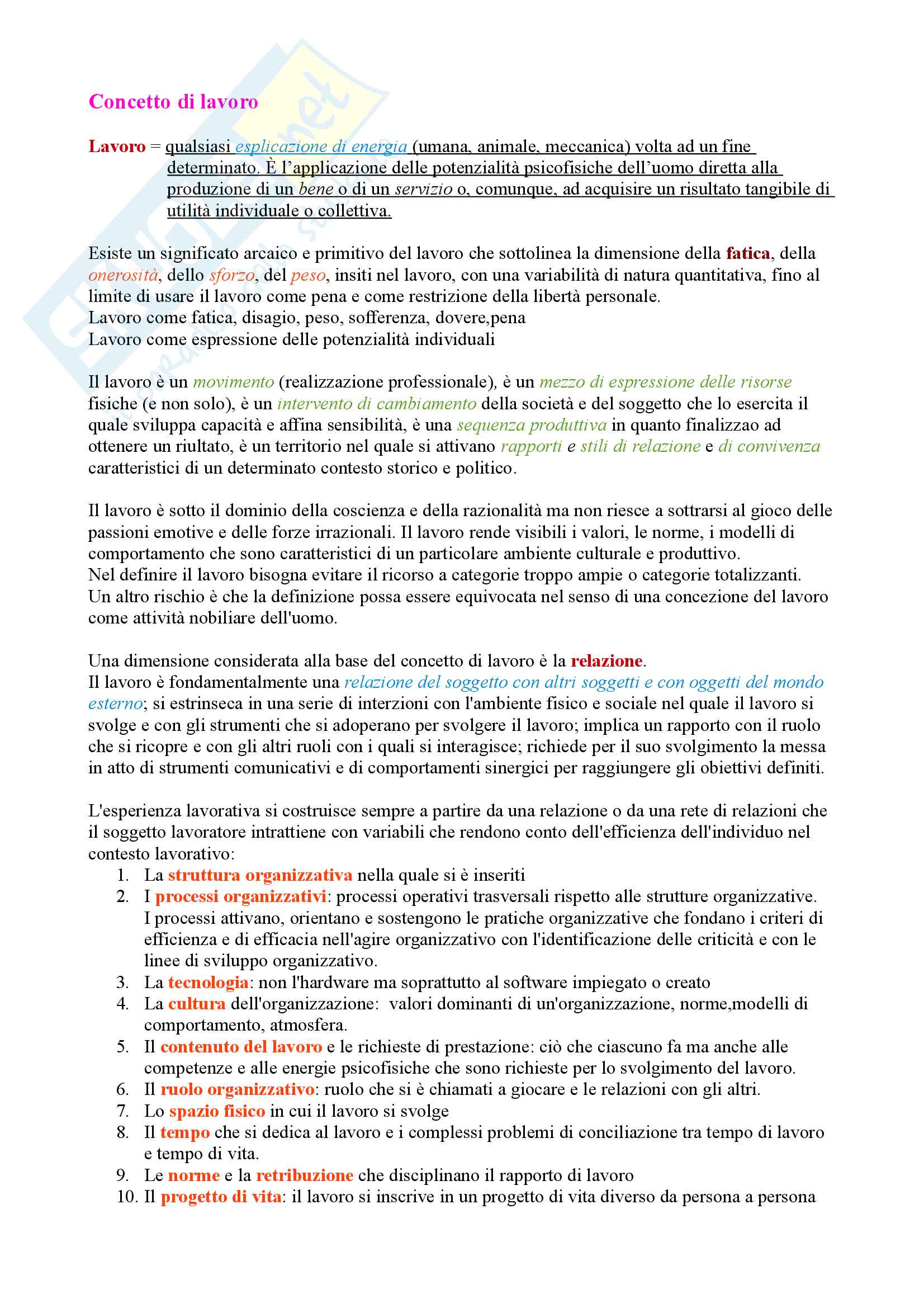 Riassunto Esame Psicologia Del Lavoro Prof Alessandri Libro Consigliato Psicologia Del Lavoro E Delle Organizzazioni Avallone