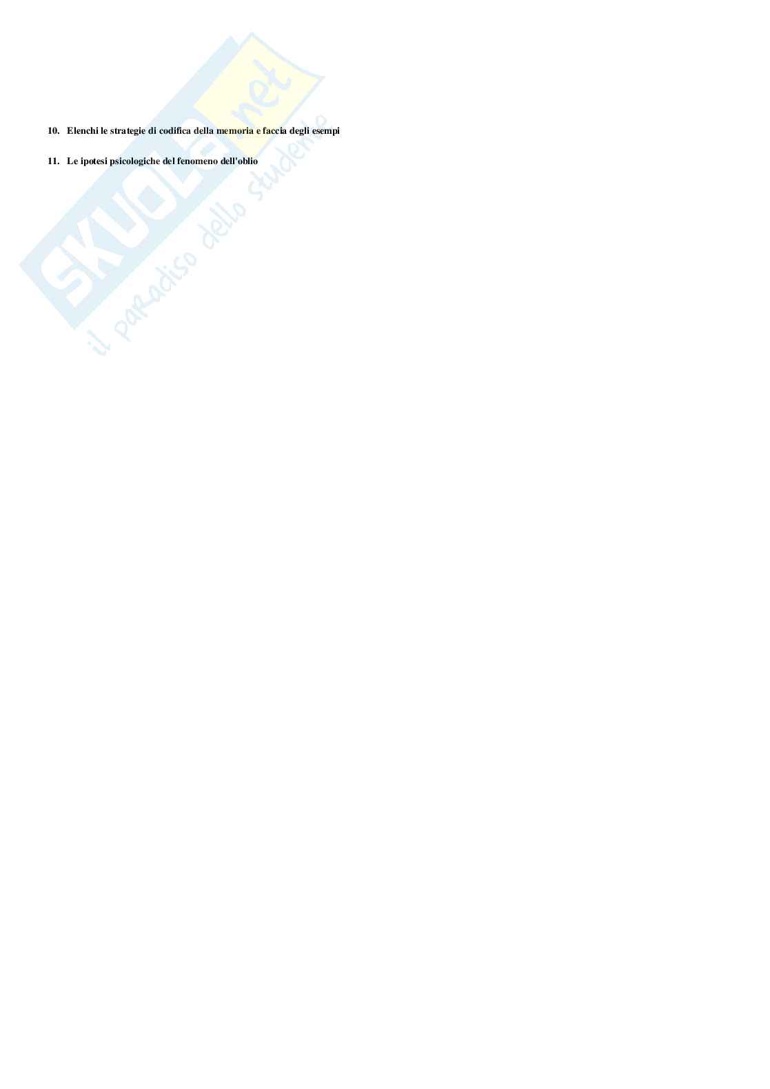 Paniere Psicologia dell'apprendimento Pag. 16