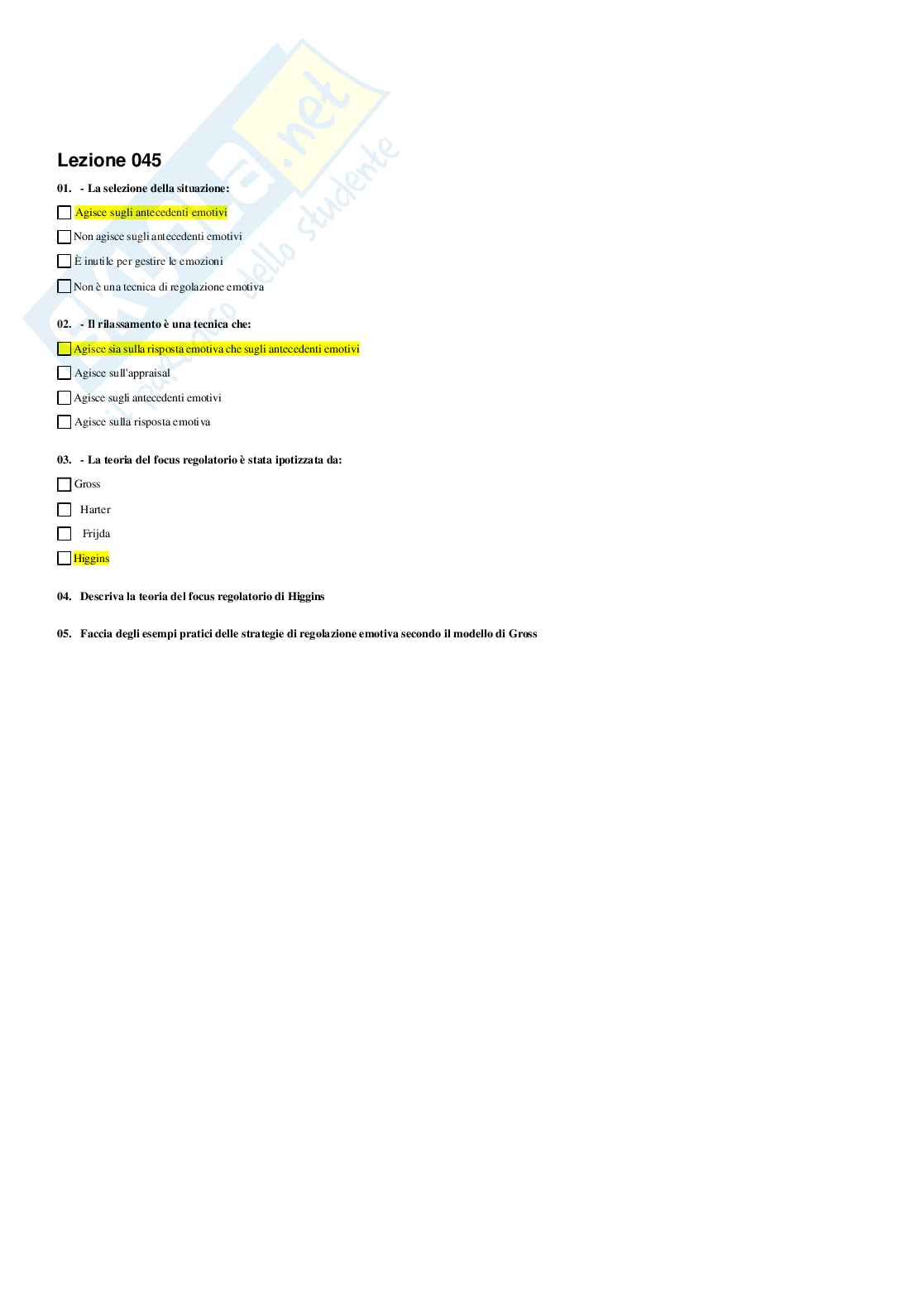 Paniere Psicologia dell'apprendimento Pag. 41