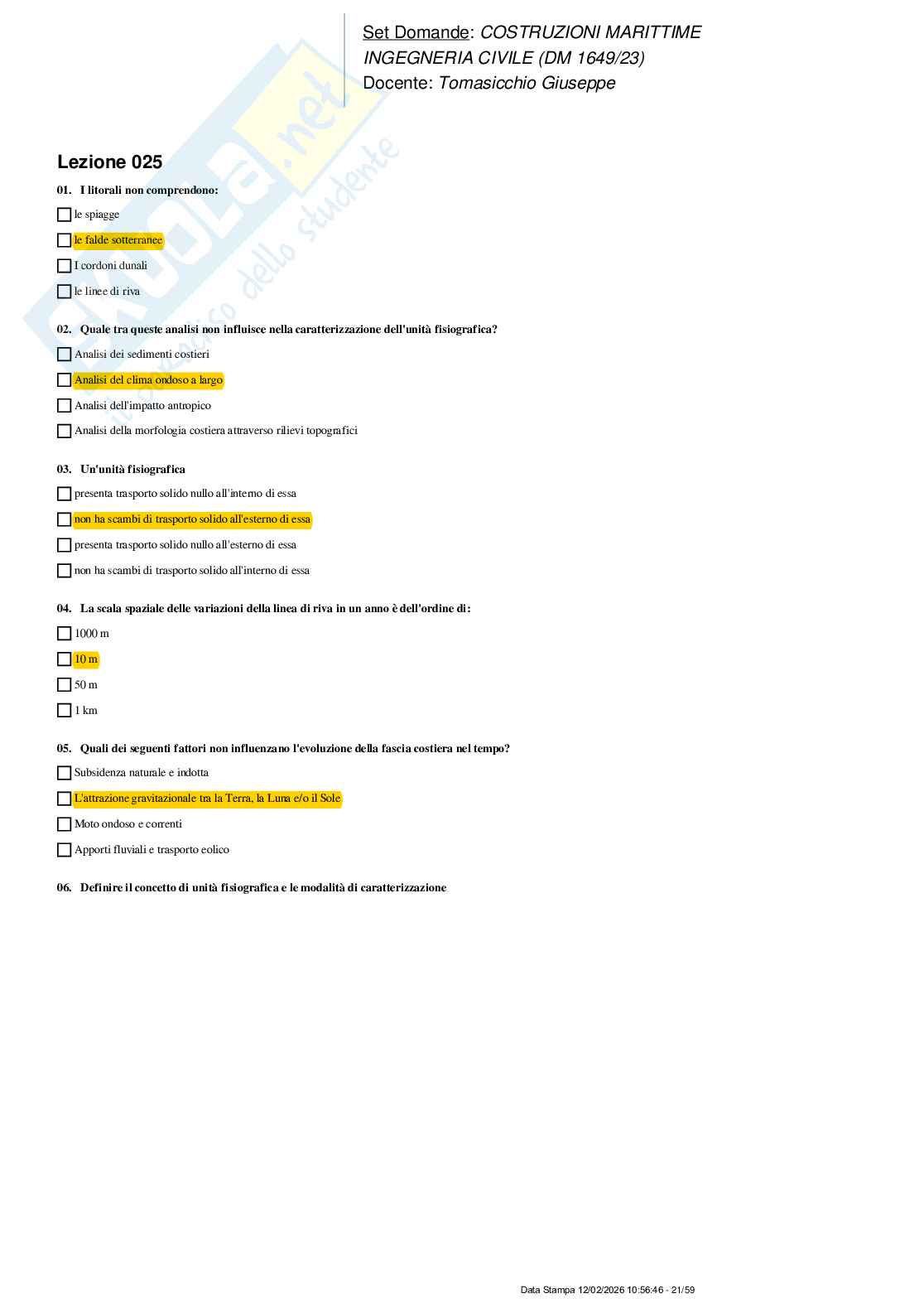 Paniere nuovo (2026) completo di Costruzioni marittime Pag. 21