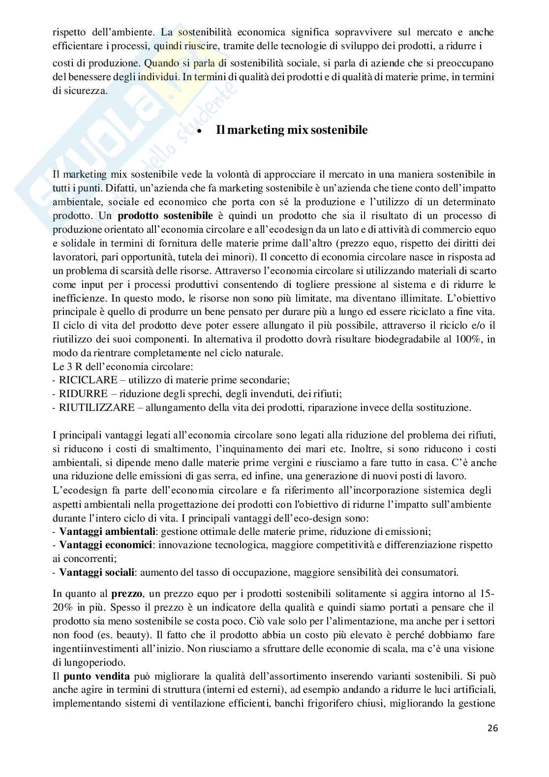Food management e sostenibilità Pag. 26