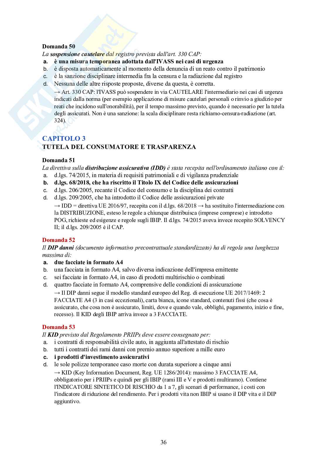 Esame IVASS 2026 Intermediari assicurativi – teoria essenziale + 120 quiz spiegati Pag. 36