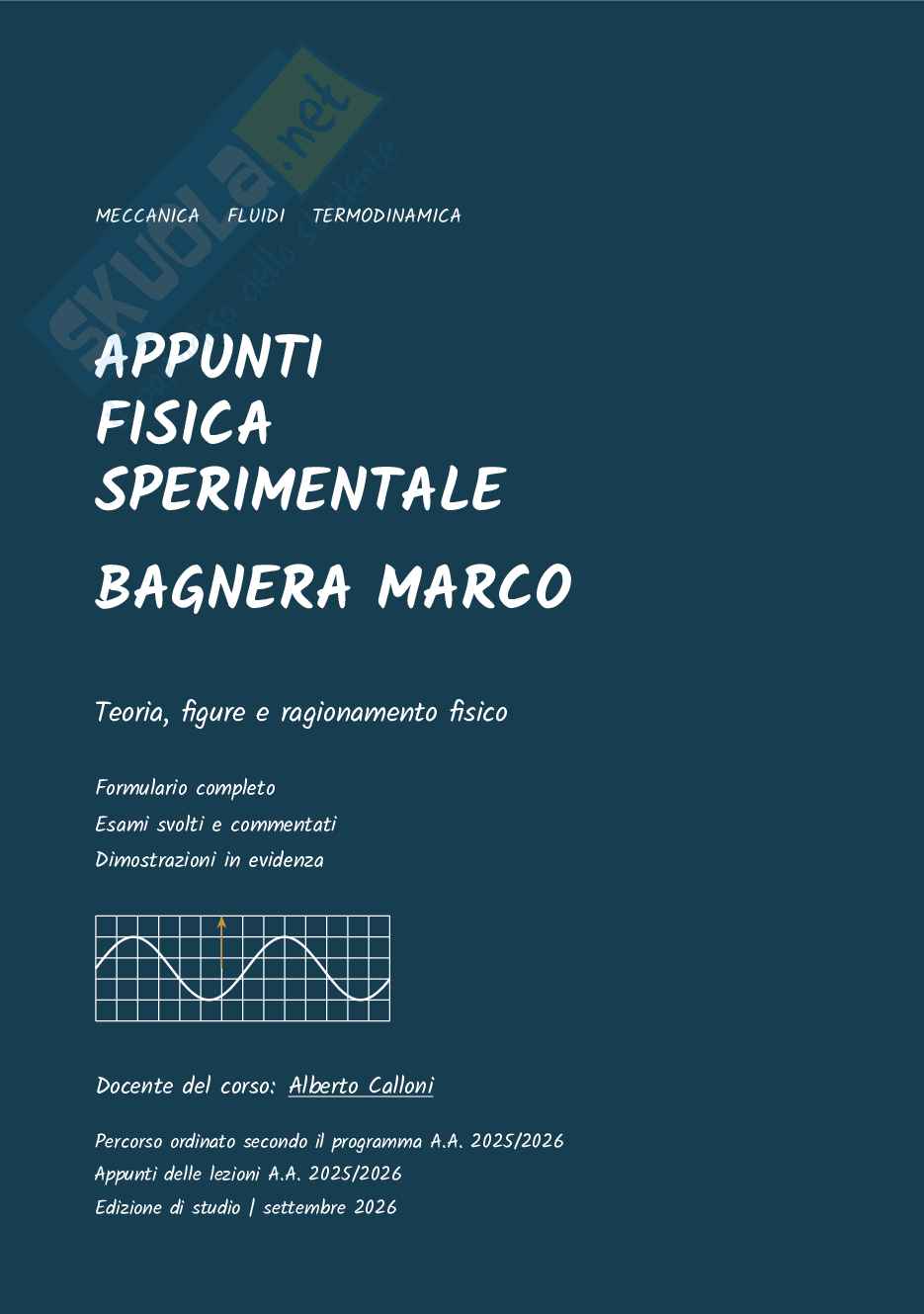 Riassunto esame Fisica sperimentale, Prof. Calloni Alberto, libro consigliato Fisica meccanica e termodinamica, Mazzoldi, Nigro, Voci  Pag. 1