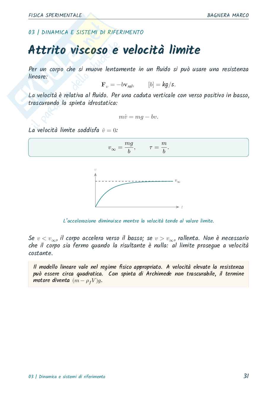 Riassunto esame Fisica sperimentale, Prof. Calloni Alberto, libro consigliato Fisica meccanica e termodinamica, Mazzoldi, Nigro, Voci  Pag. 31