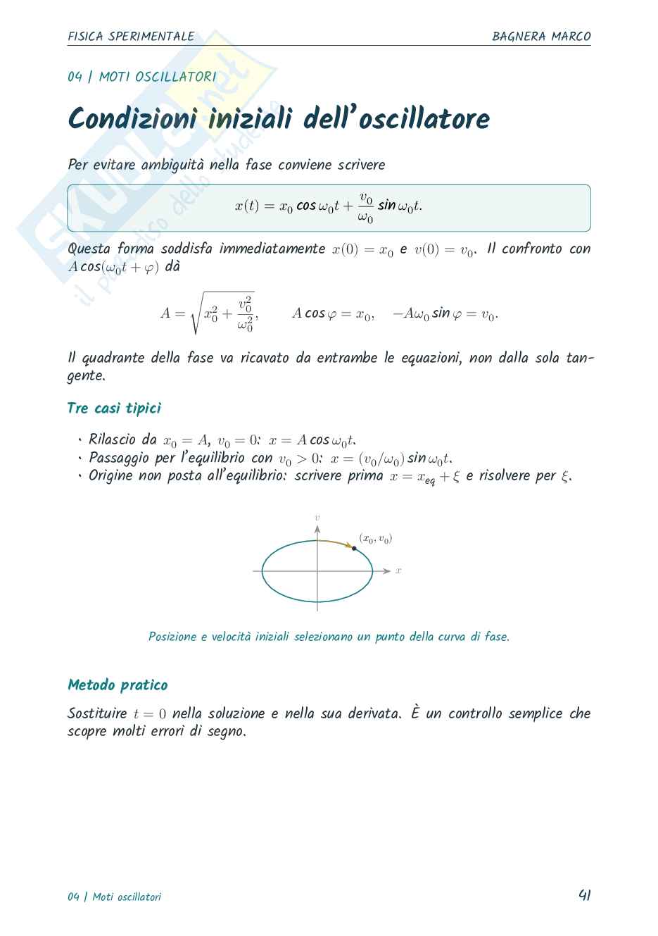 Riassunto esame Fisica sperimentale, Prof. Calloni Alberto, libro consigliato Fisica meccanica e termodinamica, Mazzoldi, Nigro, Voci  Pag. 41