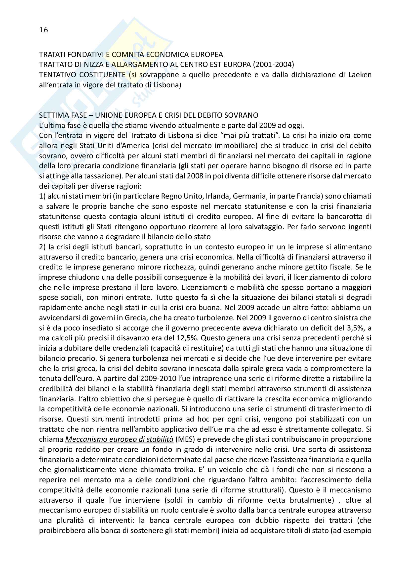 Istituzioni di diritto dell'Unione Europea Pag. 16