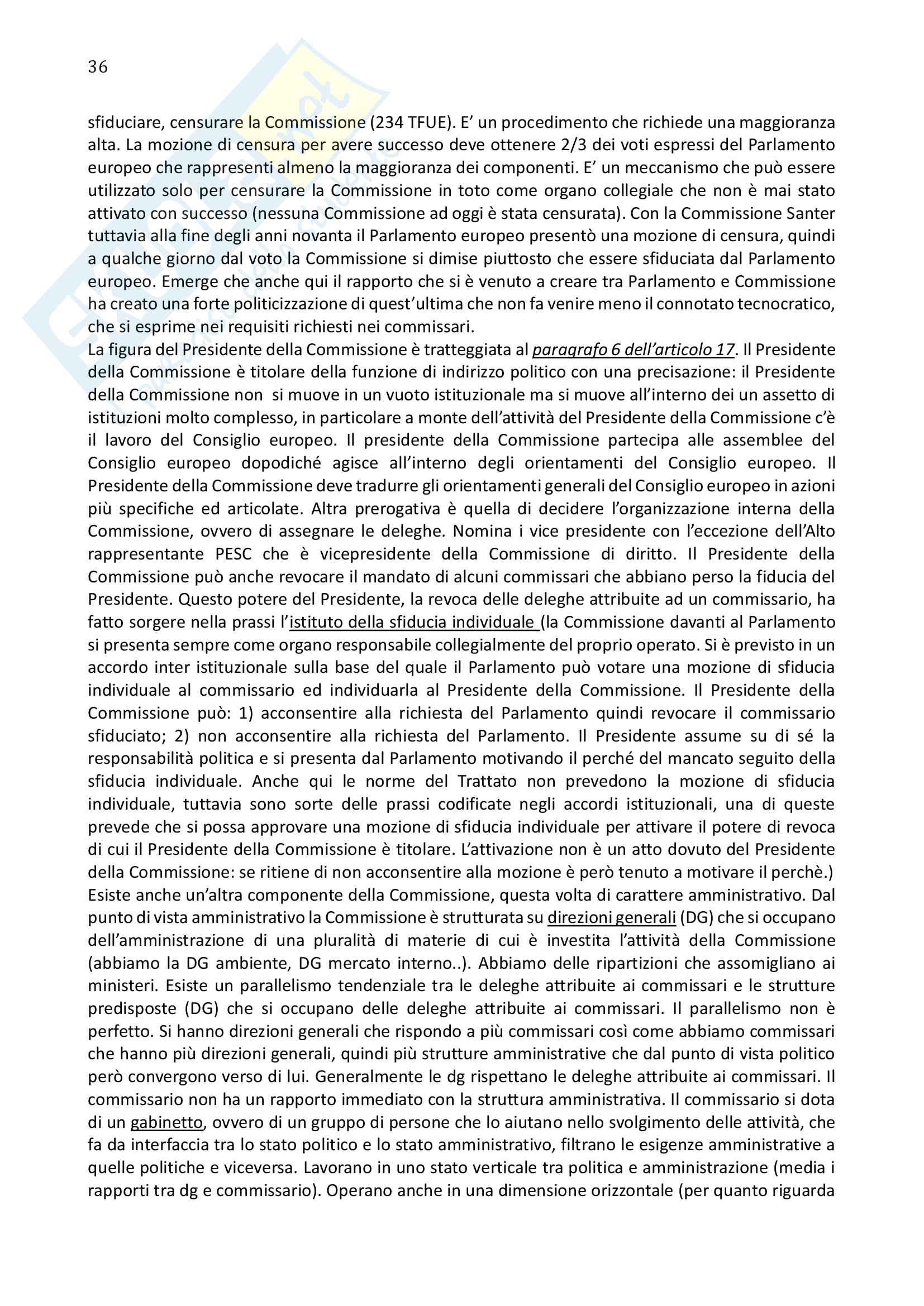 Istituzioni di diritto dell'Unione Europea Pag. 36