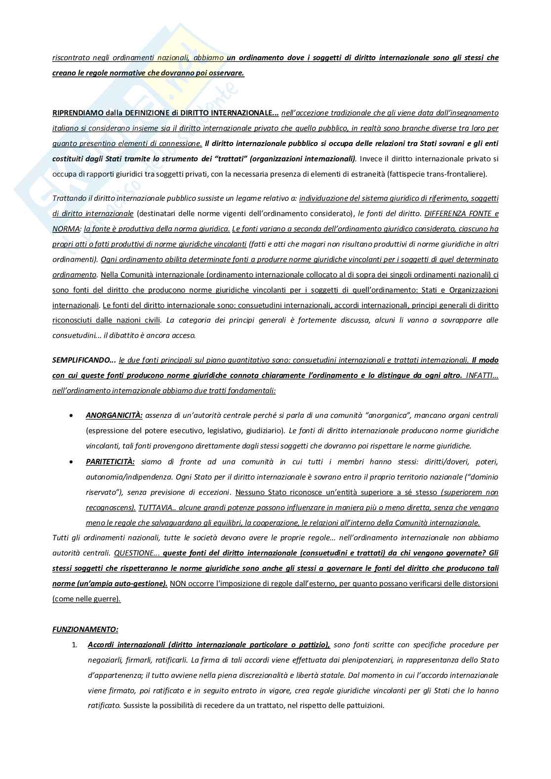 Diritto internazionale pubblico Pag. 2