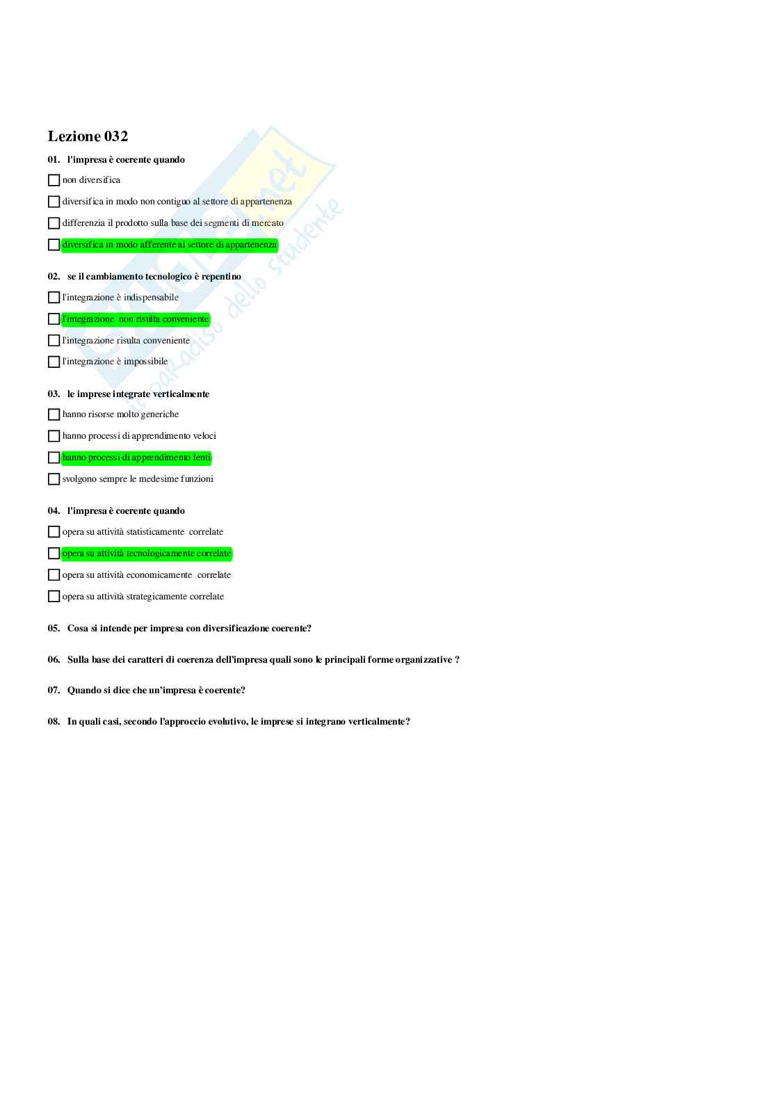 Paniere di economia applicata - risposte multiple Pag. 56