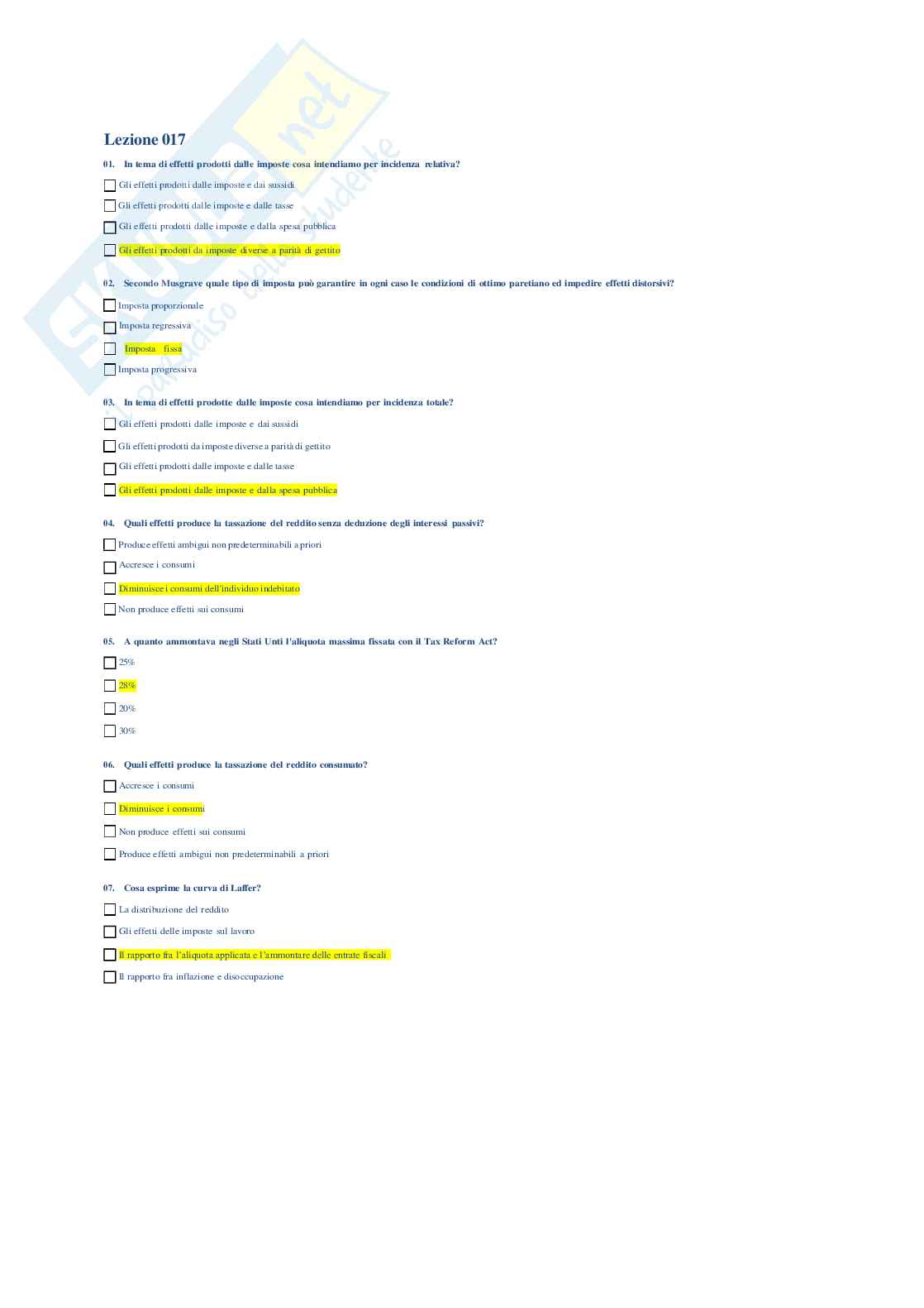 Scienza delle finanze Pag. 21