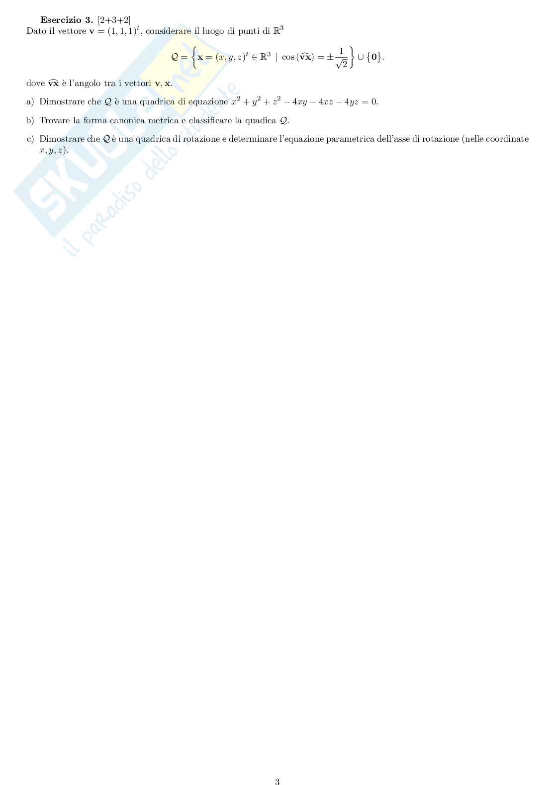  Geometria e algebra lineare Pag. 6