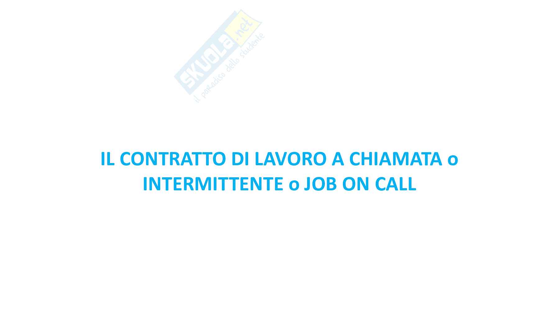 Lavoro a chiamata Pag. 1