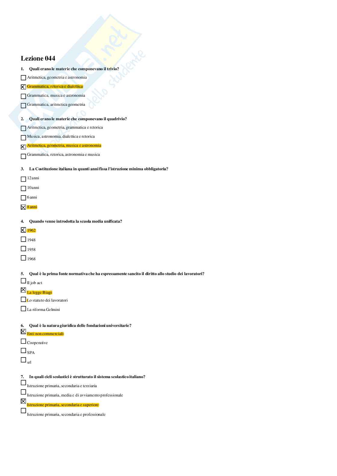 paniere scienza delle finanze - risposte multiple Pag. 56