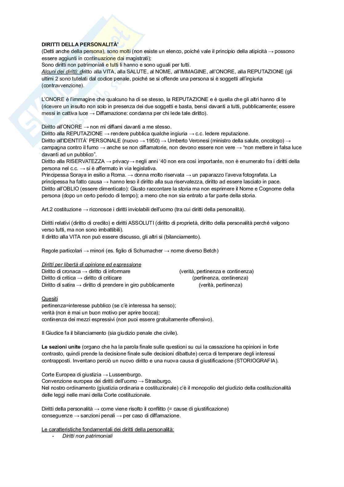 Diritto privato 2 Pag. 1