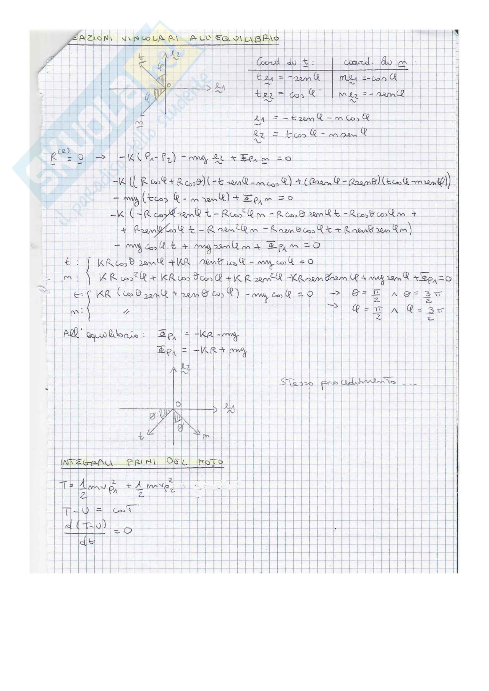 Esercizi Svolti Esame Meccanica Razionale Pag. 46
