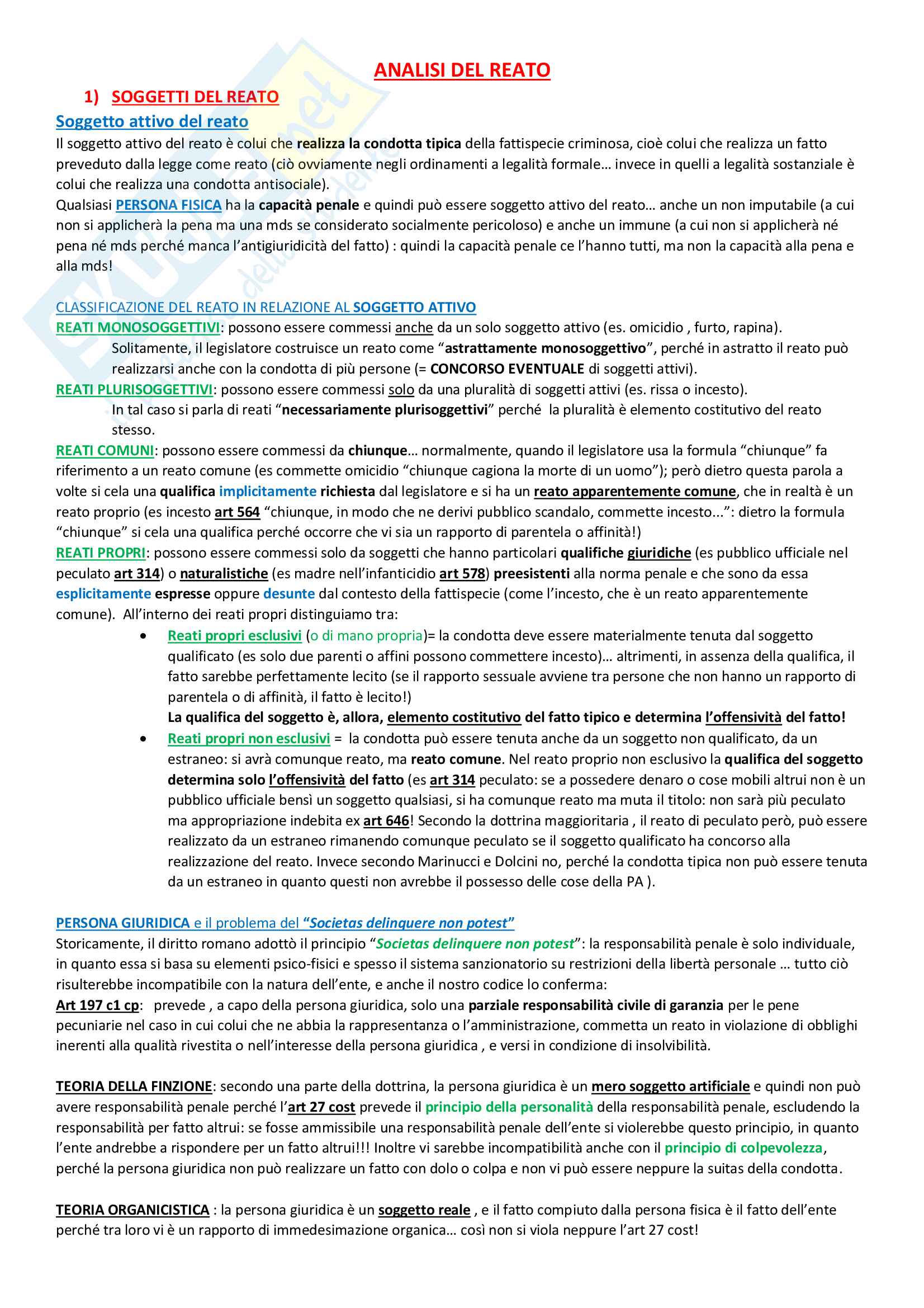 Riassunto esame Diritto Penale 1, prof. Patrono, libro consigliato Diritto penale. Parte generale, Mantovani Pag. 21