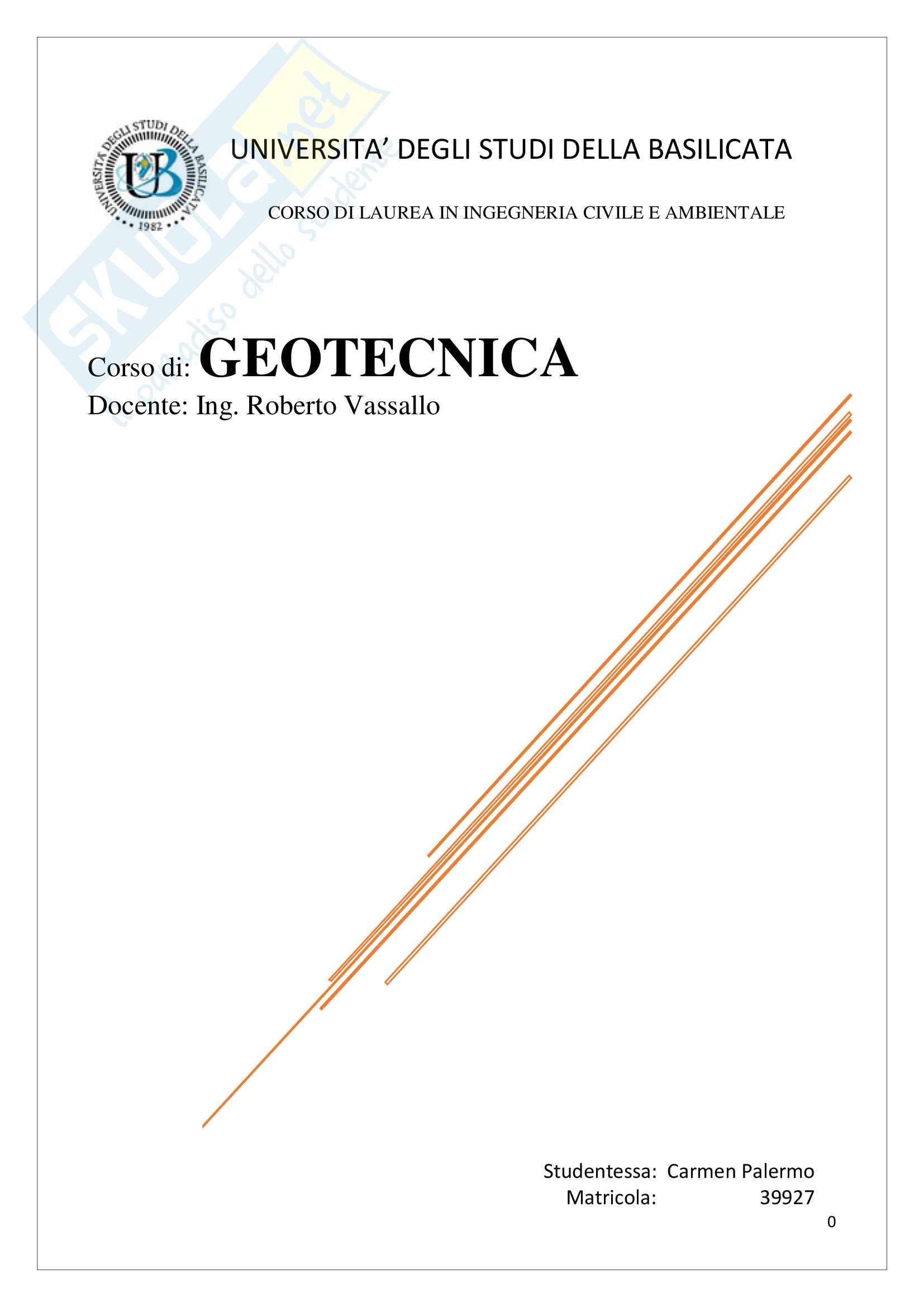 Esercitazioni geotecnica Pag. 1