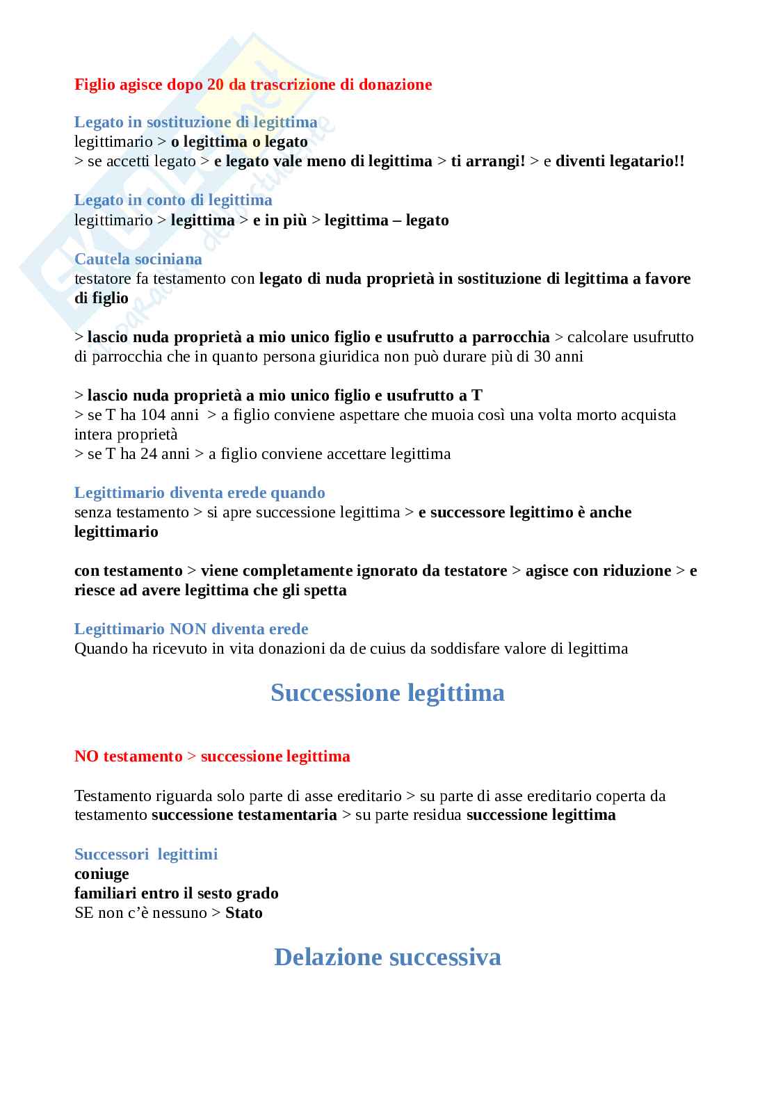 Riassunti esame diritto privato, prof. Ciatti Caimi, libro consigliato "Diritto privato", Calvo, Ciatti Càimi, terza edizione Pag. 71
