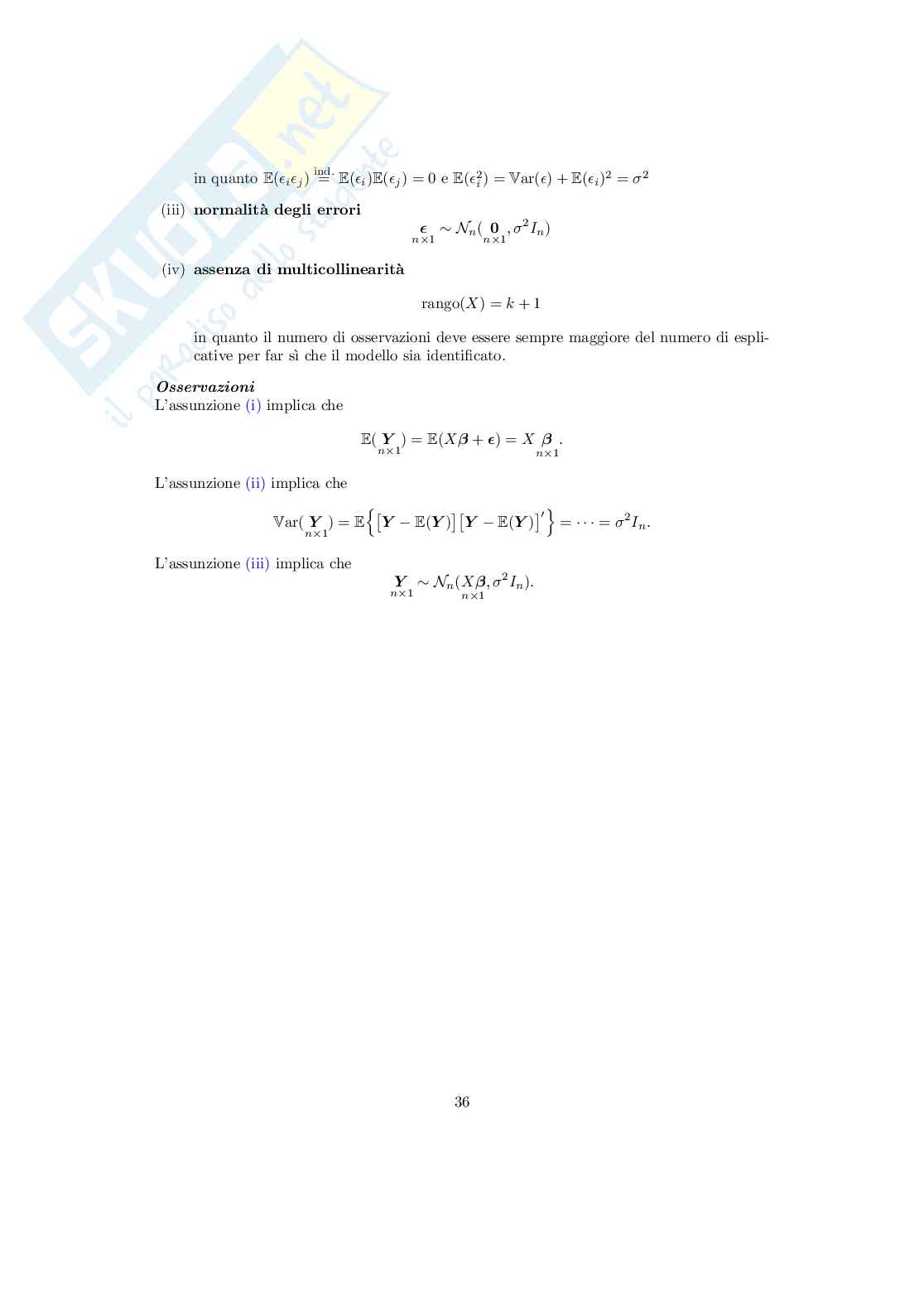Modelli statistici Pag. 36