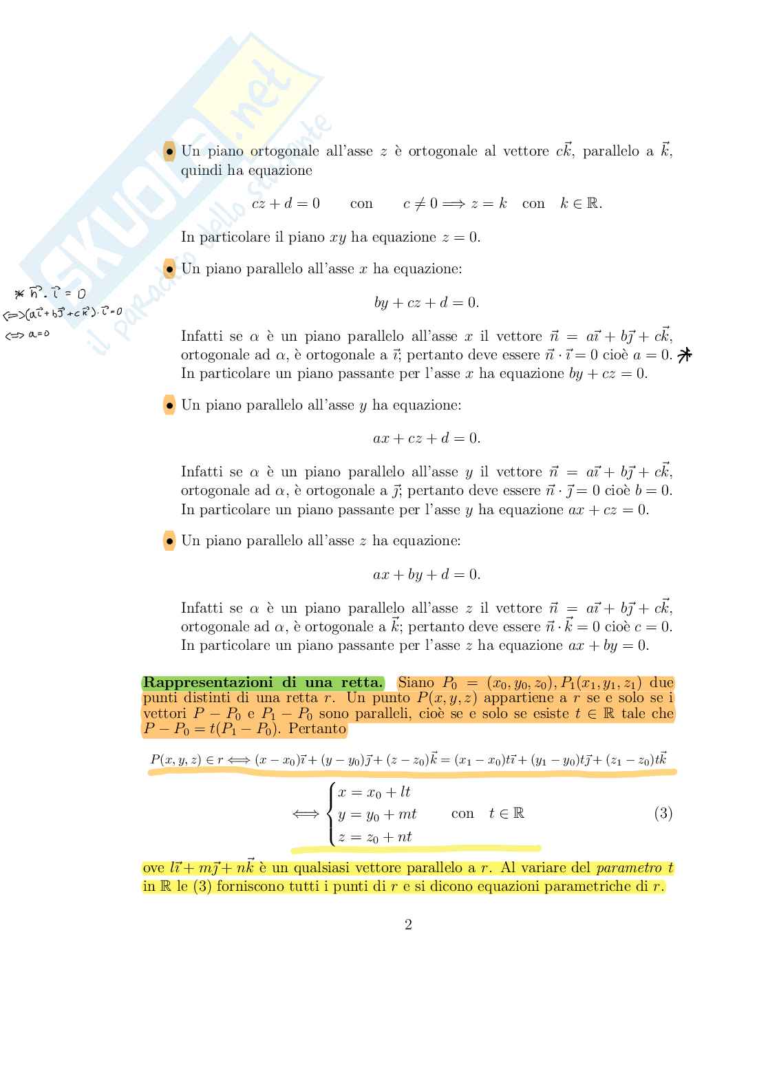 Geometria dello spazio Pag. 2