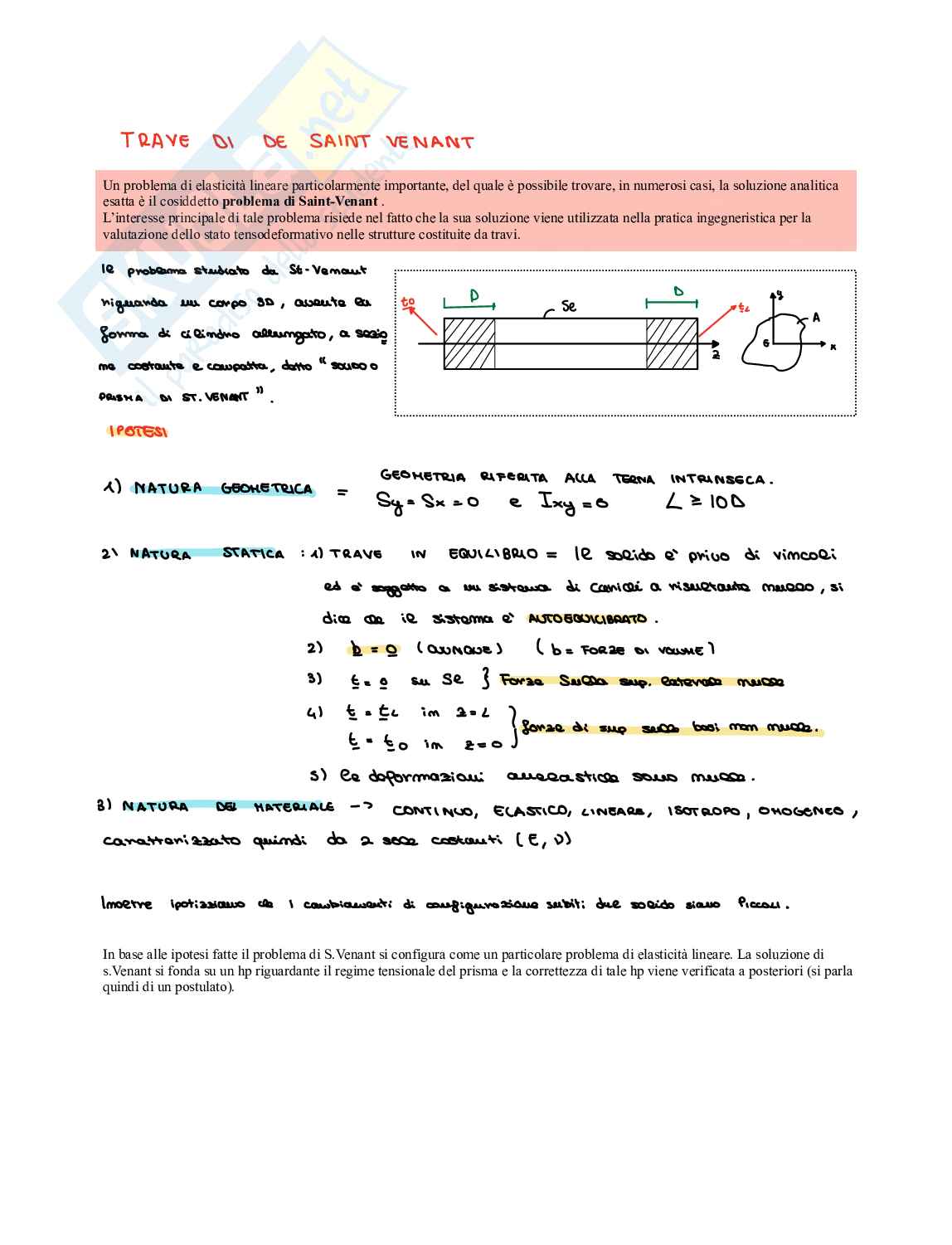 Seconda parte degli appunti teorici del corso di meccanica dei solidi ( da travi di DSV fino al PLV) Pag. 1