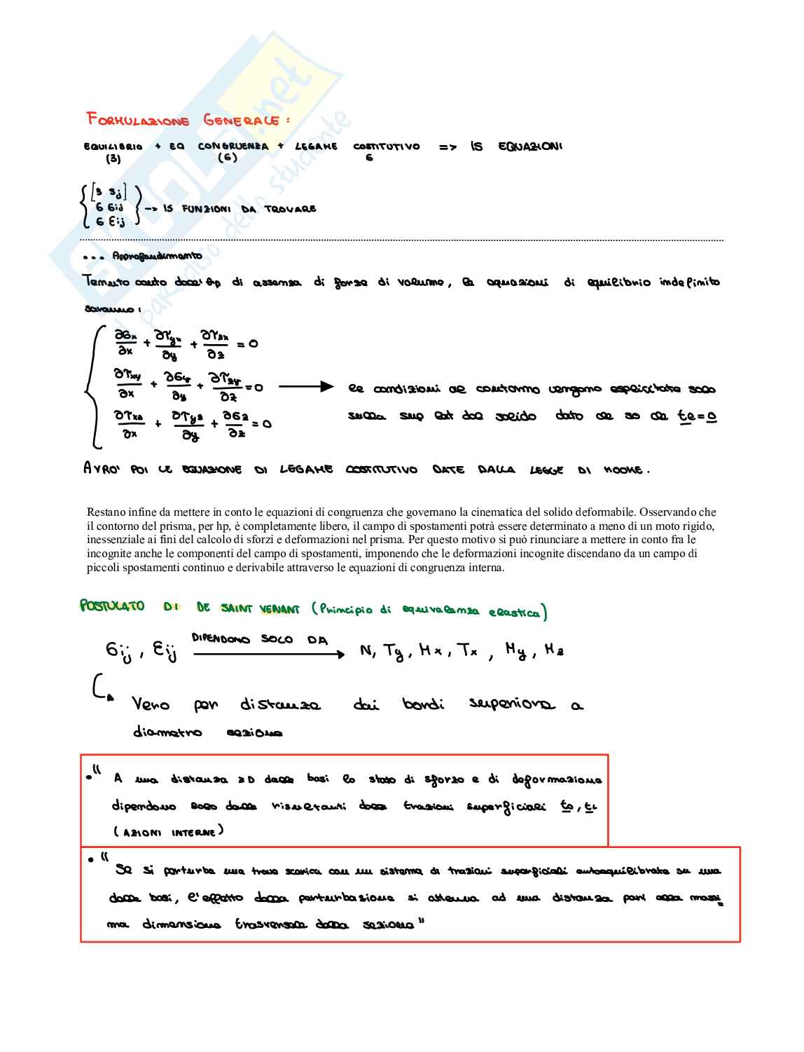 Seconda parte degli appunti teorici del corso di meccanica dei solidi ( da travi di DSV fino al PLV) Pag. 2