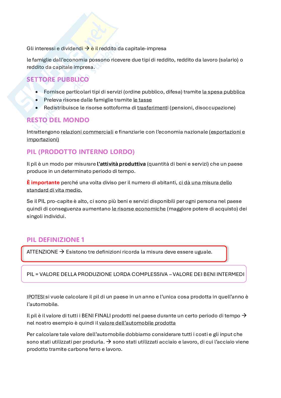 Primo parziale Macroeconomia Pag. 2