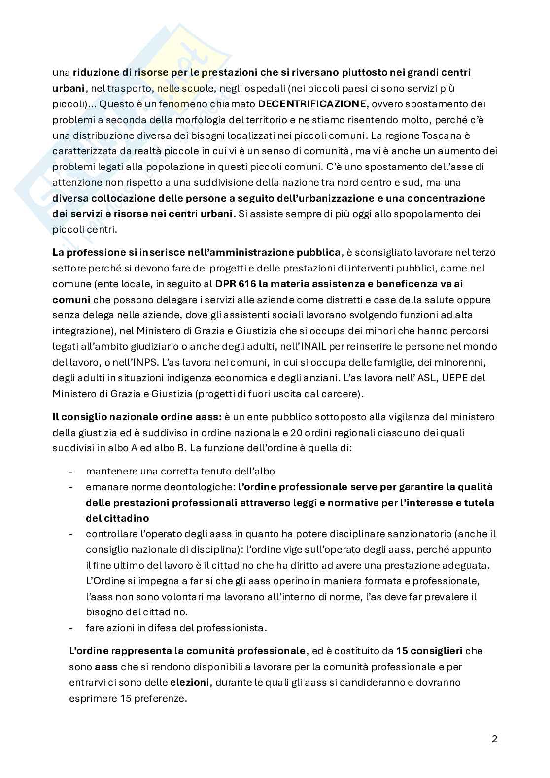 Appunti di Metodologia e tecniche di servizio sociale - parte 1 Pag. 2