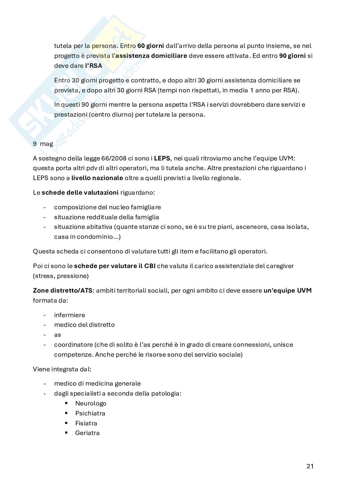 Appunti di Metodologia e tecniche di servizio sociale - parte 1 Pag. 21