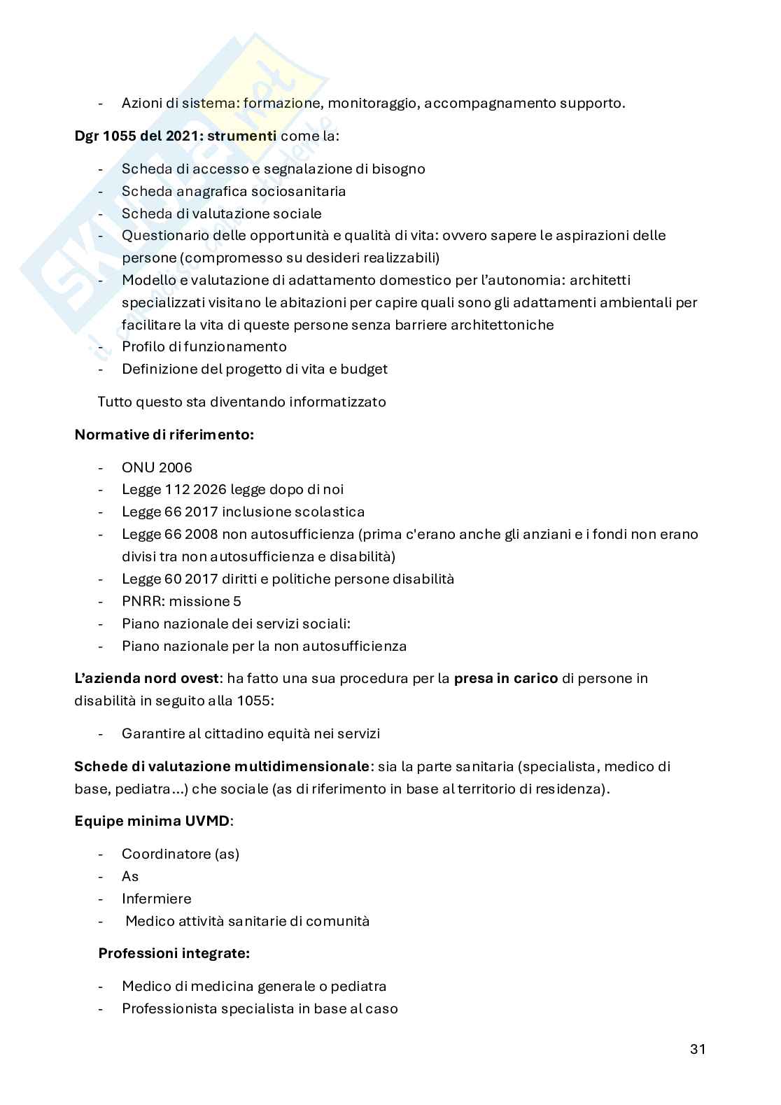 Appunti di Metodologia e tecniche di servizio sociale - parte 1 Pag. 31