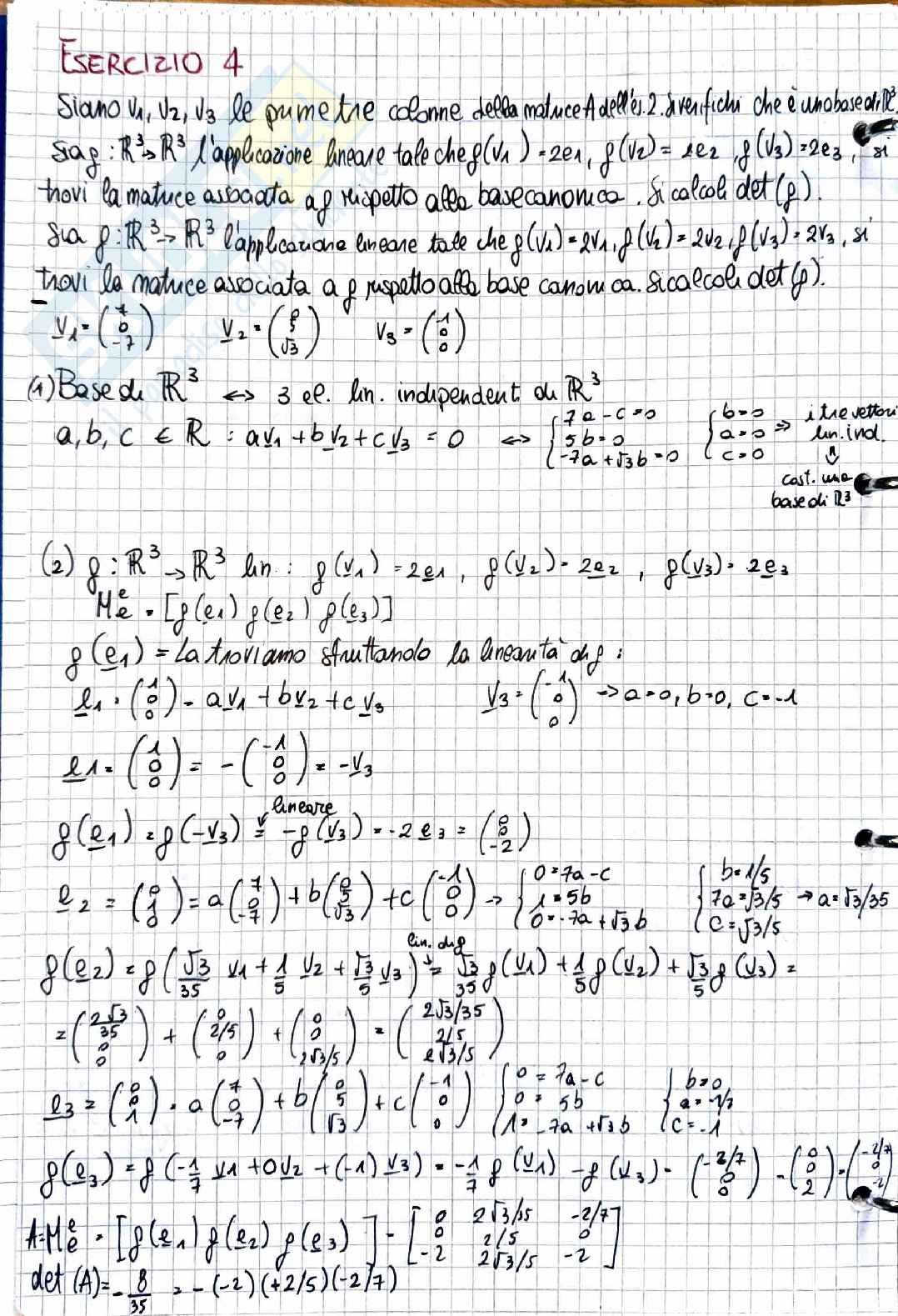 Secondo parziale Geometria e algebra lineare - Parte 2 Pag. 1
