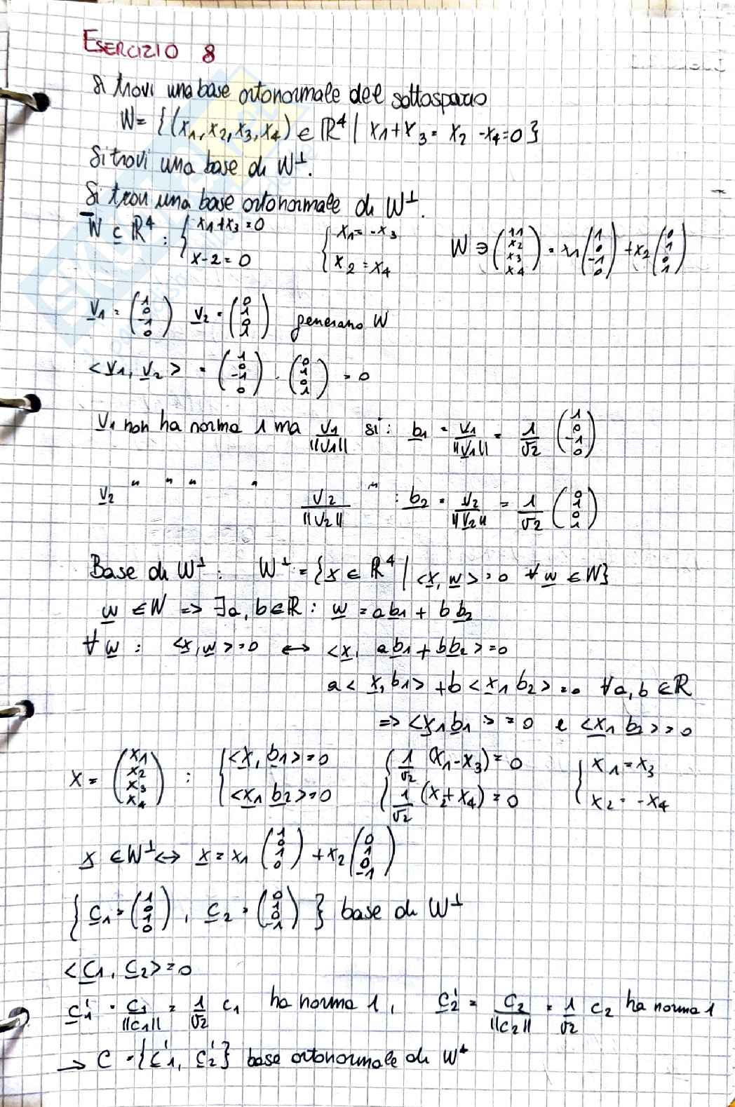 Secondo parziale Geometria e algebra lineare - Parte 2 Pag. 6